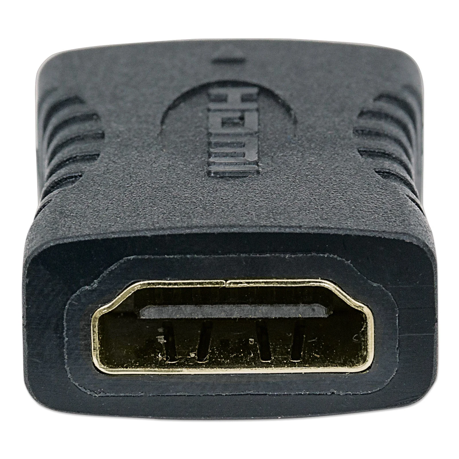 Manhattan Coupleur HDMI droit 4K@60 Hz, femelle/femelle, relie deux câbles HDMI (jusqu’à 5 m de chaque côté), noir, garantie à vie, équivalent à GCHDMIFF