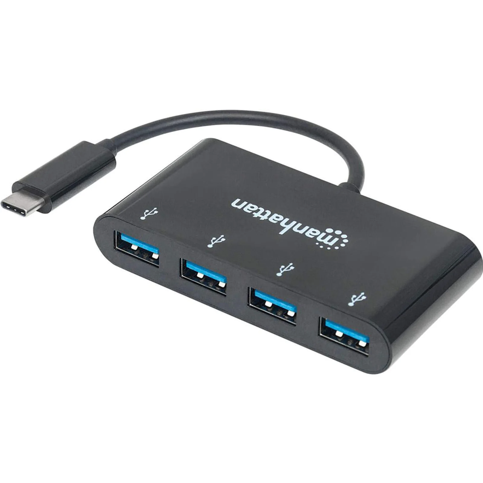 Dock/hub USB-C, 4 ports : 4x USB-A, 5 Gbit/s (USB 3.0), Alimenté par USB (aucune alimentation externe requise), câble 20 cm, équivalent à HB30C4AB
