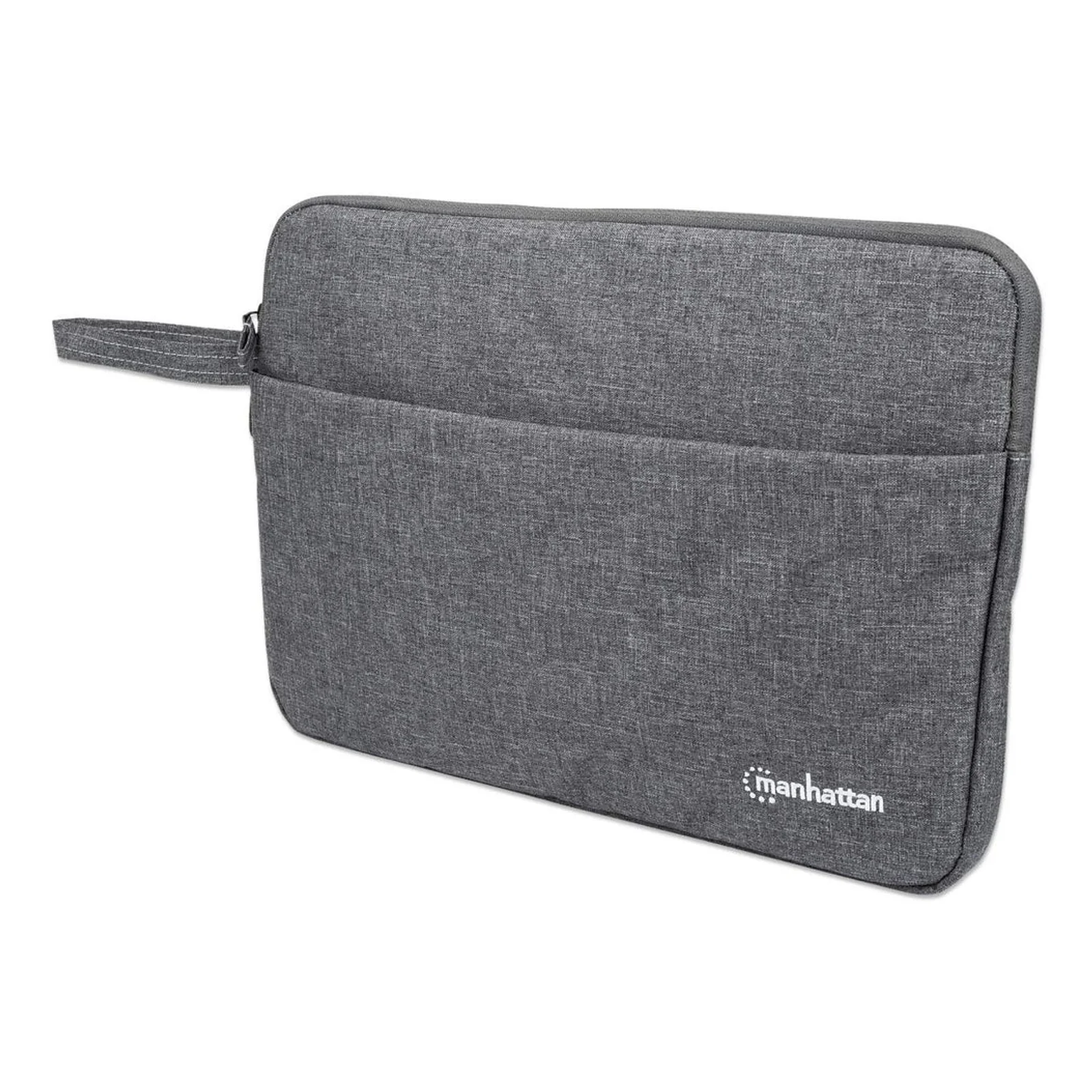 Housse Seattle pour ordinateur portable 14,5", grise, rembourrée, intérieur ultra doux, compartiment principal à double zip, poche avant zippée, boucle de transport, résistante à l’eau, garantie 3 ans