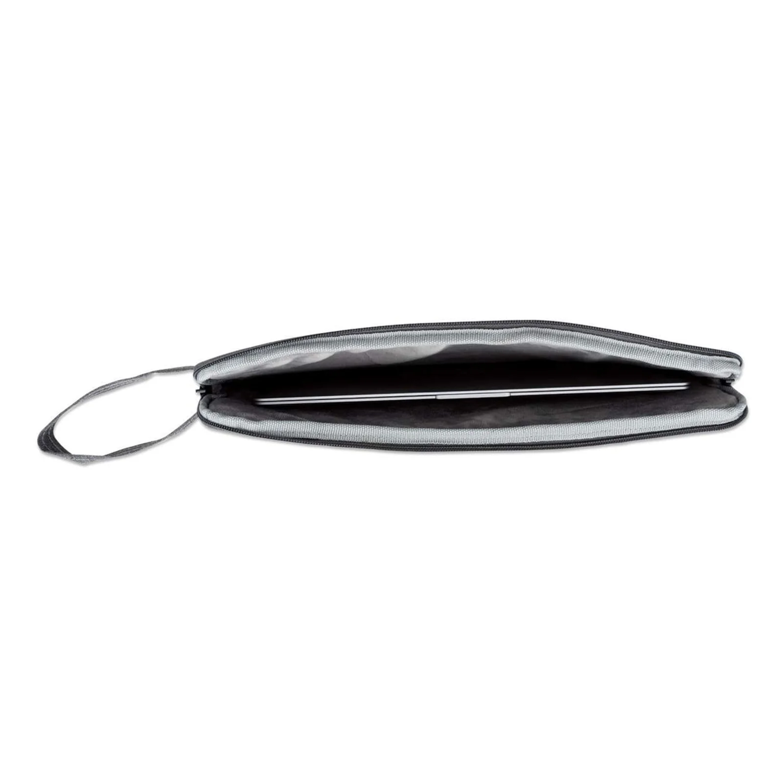 Manhattan Housse Seattle pour ordinateur portable 14,5", grise, rembourrée, intérieur ultra doux, compartiment principal à double zip, poche avant zippée, boucle de transport, résistante à l’eau, garantie 3 ans
