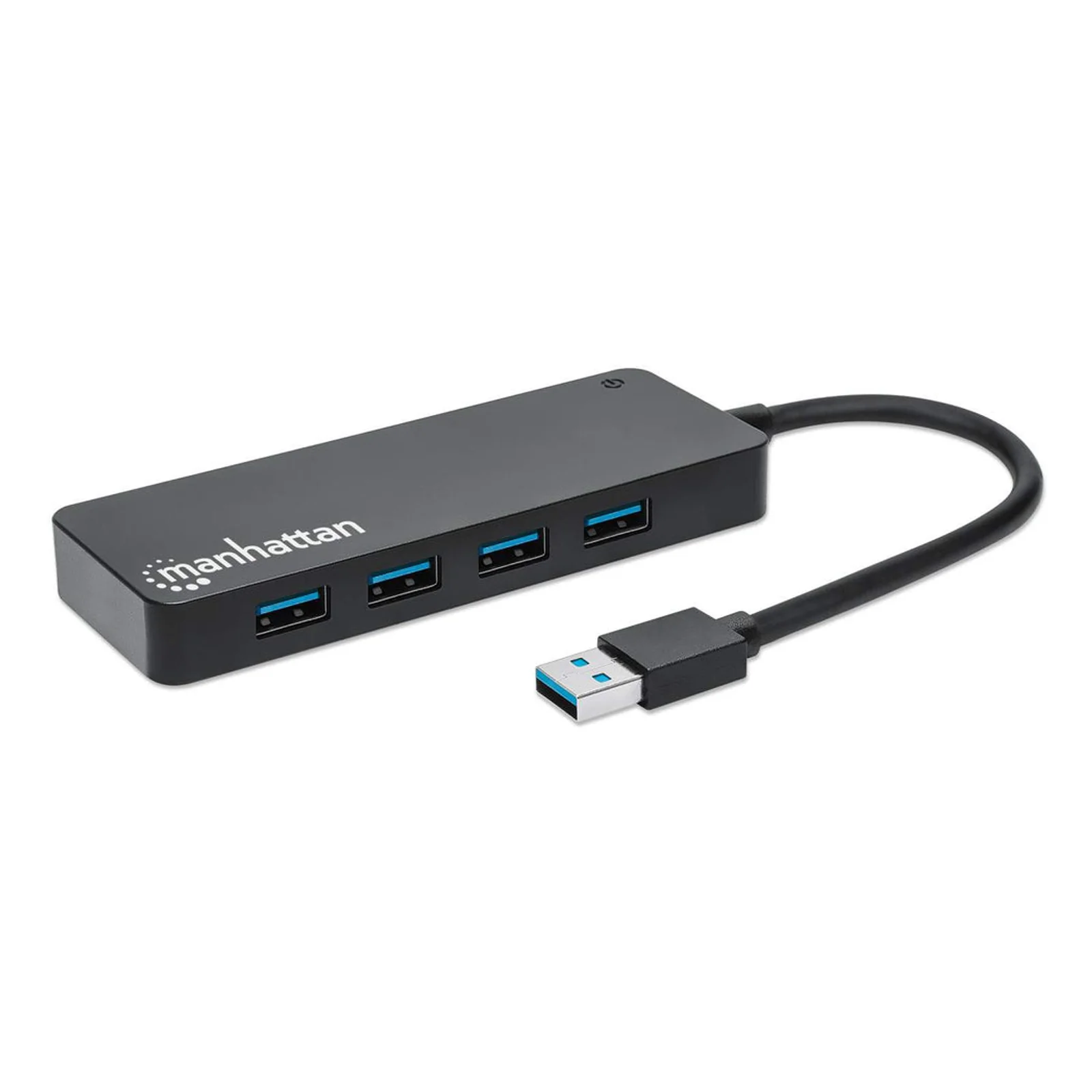 Manhattan Hub USB-A 4 ports, 5 Gbit/s (USB 3.0), Alimenté par USB (aucune alimentation externe requise), équivalent à ST4300PBU3 & ST4300MINU3B