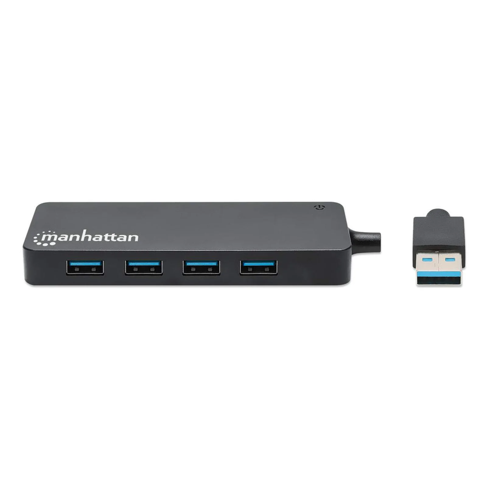 Manhattan Hub USB-A 4 ports, 5 Gbit/s (USB 3.0), Alimenté par USB (aucune alimentation externe requise), équivalent à ST4300PBU3 & ST4300MINU3B
