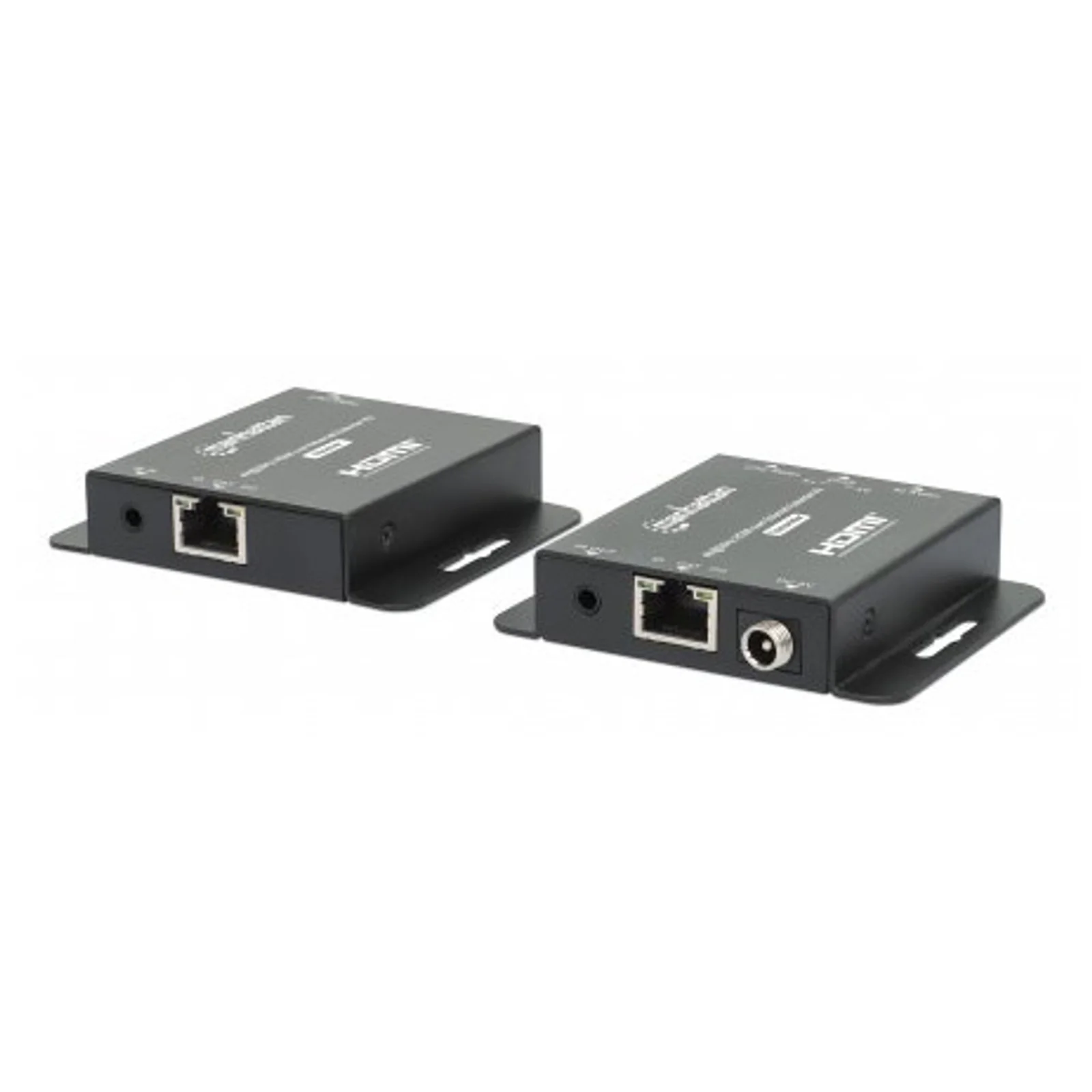 Kit d’extension HDMI 4K sur Ethernet, étend 4K@30 Hz jusqu’à 40 m ou 1080p@60 Hz jusqu’à 70 m via câble Cat6, émetteur et récepteur, alimentation par câble (PoC), noir, garantie de 3 ans