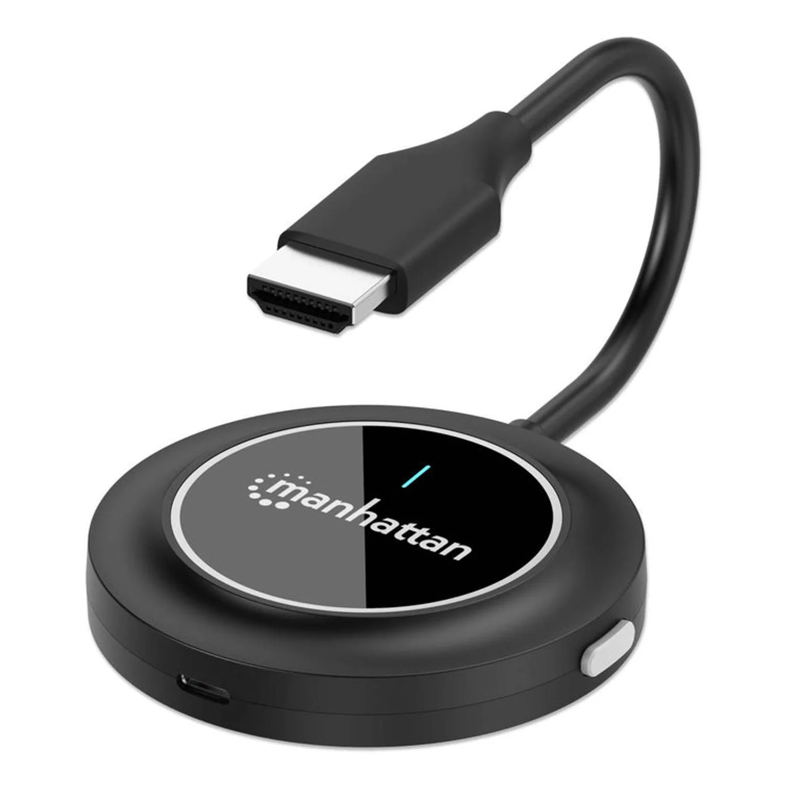 Manhattan Kit de présentation sans fil HDMI 1080p, ensemble de 2 pièces avec récepteur HDMI et émetteur HDMI type dongle, pour diffusion vidéo sans fil depuis un ordinateur portable, une tablette ou un smartphone vers un téléviseur ou un projecteur HDMI, noir