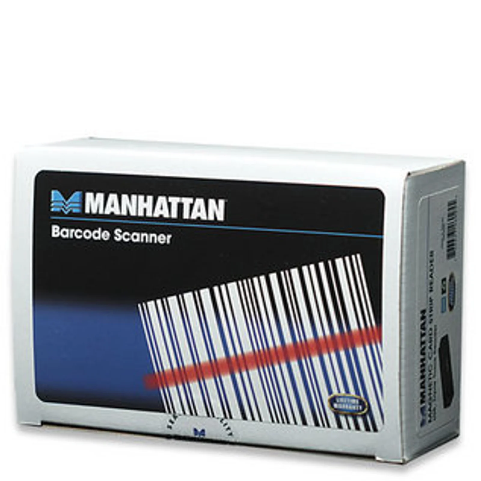 Manhattan Lecteur de cartes à bande magnétique USB-A, lecteur triple piste, décodage type clavier (keyboard wedge), câble de 1,5 m, noir, garantie de 3 ans