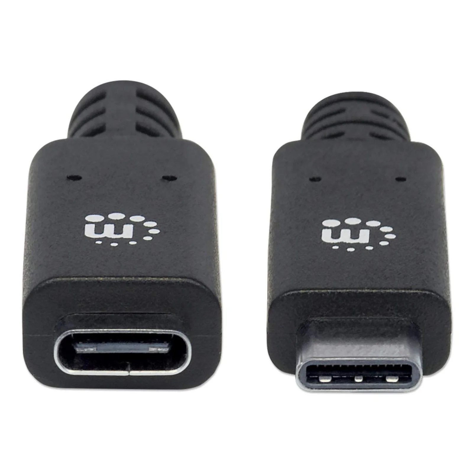 Manhattan Rallonge USB-C, 50 cm, mâle vers femelle, 10 Gbit/s (USB 3.2 Gen 2 / USB 3.1), 5 A (charge ultra-rapide), noir, garantie à vie