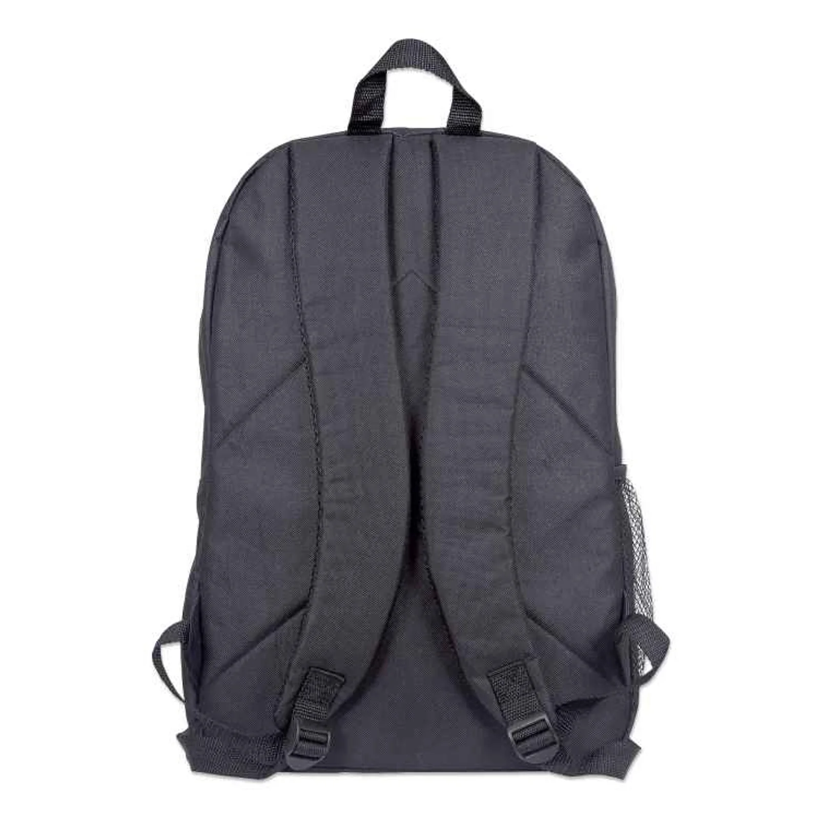 Manhattan Sac à dos Knappack 15,6", noir, ÉCONOMIQUE, léger, compartiment PC, poche accessoires, bretelles rembourrées réglables, porte-bouteille, garantie 3 ans