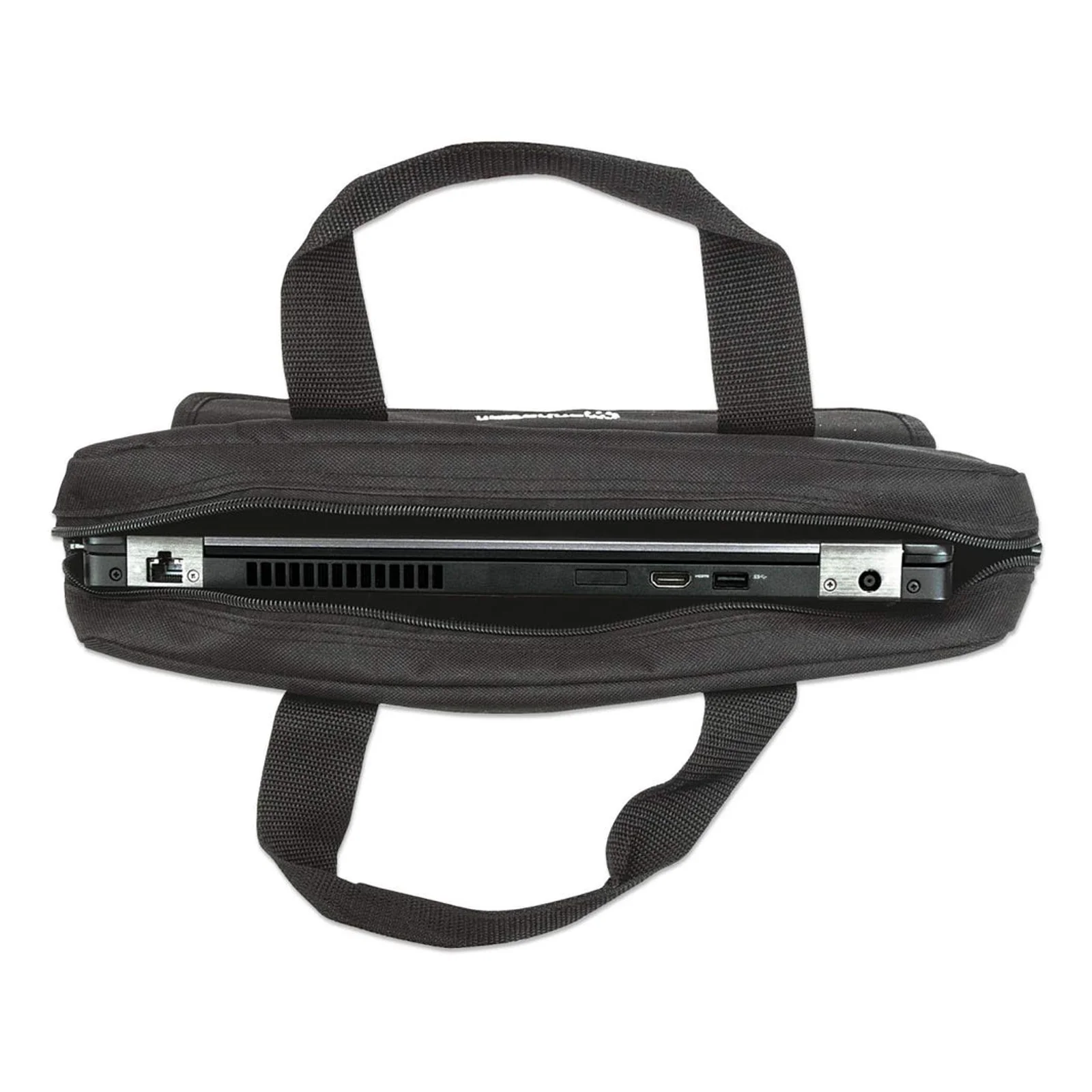 Manhattan Sacoche London pour PC portable 14,1", chargement par le haut, noir, ÉCONOMIQUE, poche accessoires, bandoulière amovible, garantie 3 ans