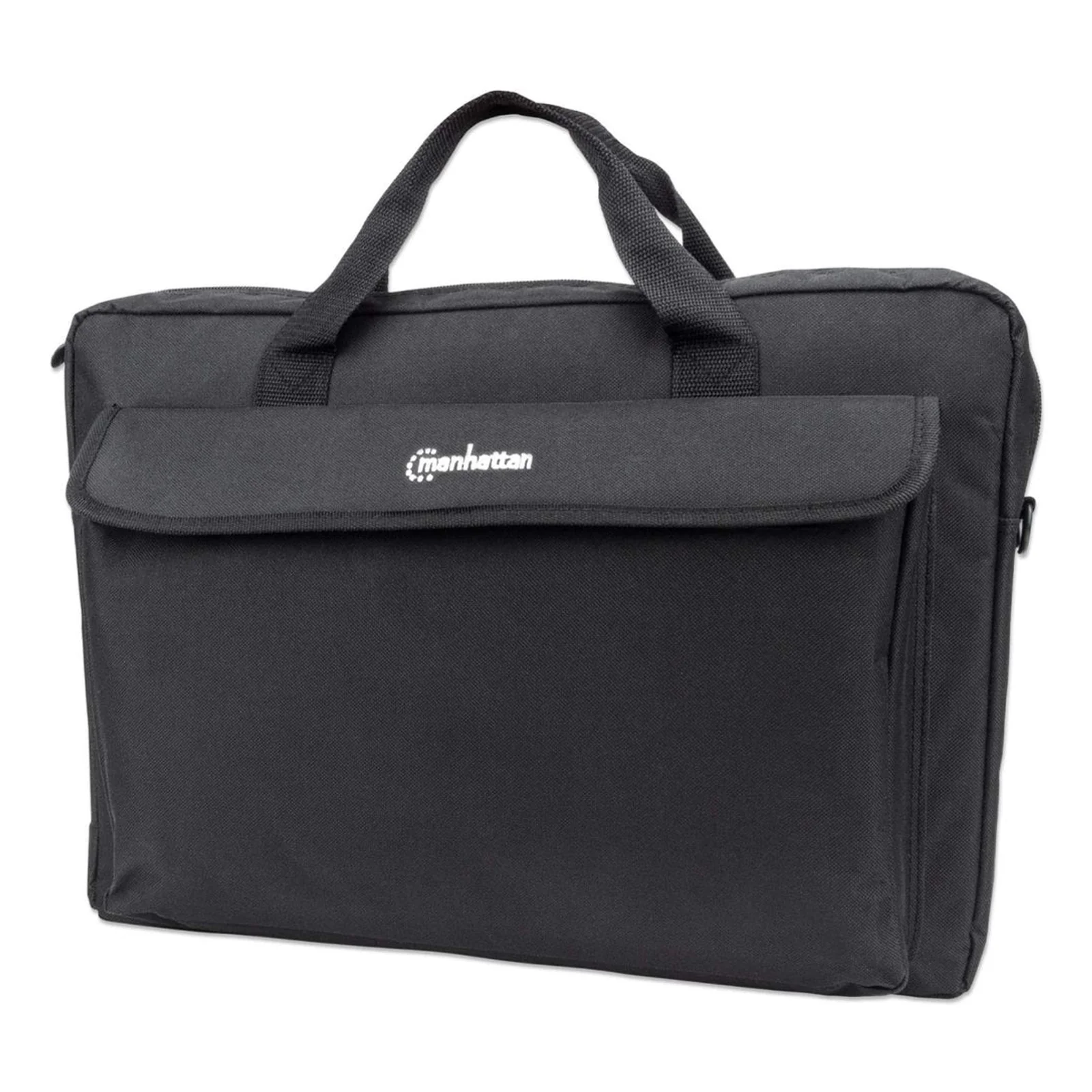 Sacoche London pour PC portable 17,3", chargement par le haut, noir, ÉCONOMIQUE, poche accessoires, bandoulière amovible, garantie 3 ans