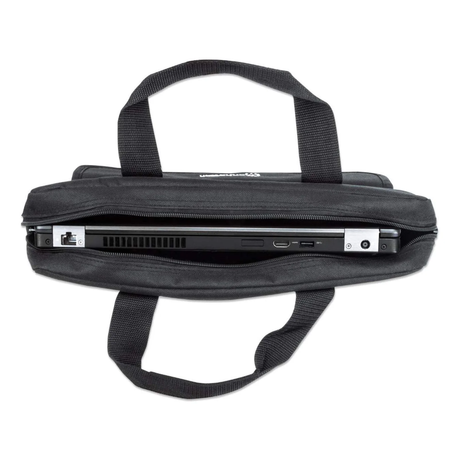 Manhattan Sacoche London pour PC portable 17,3", chargement par le haut, noir, ÉCONOMIQUE, poche accessoires, bandoulière amovible, garantie 3 ans