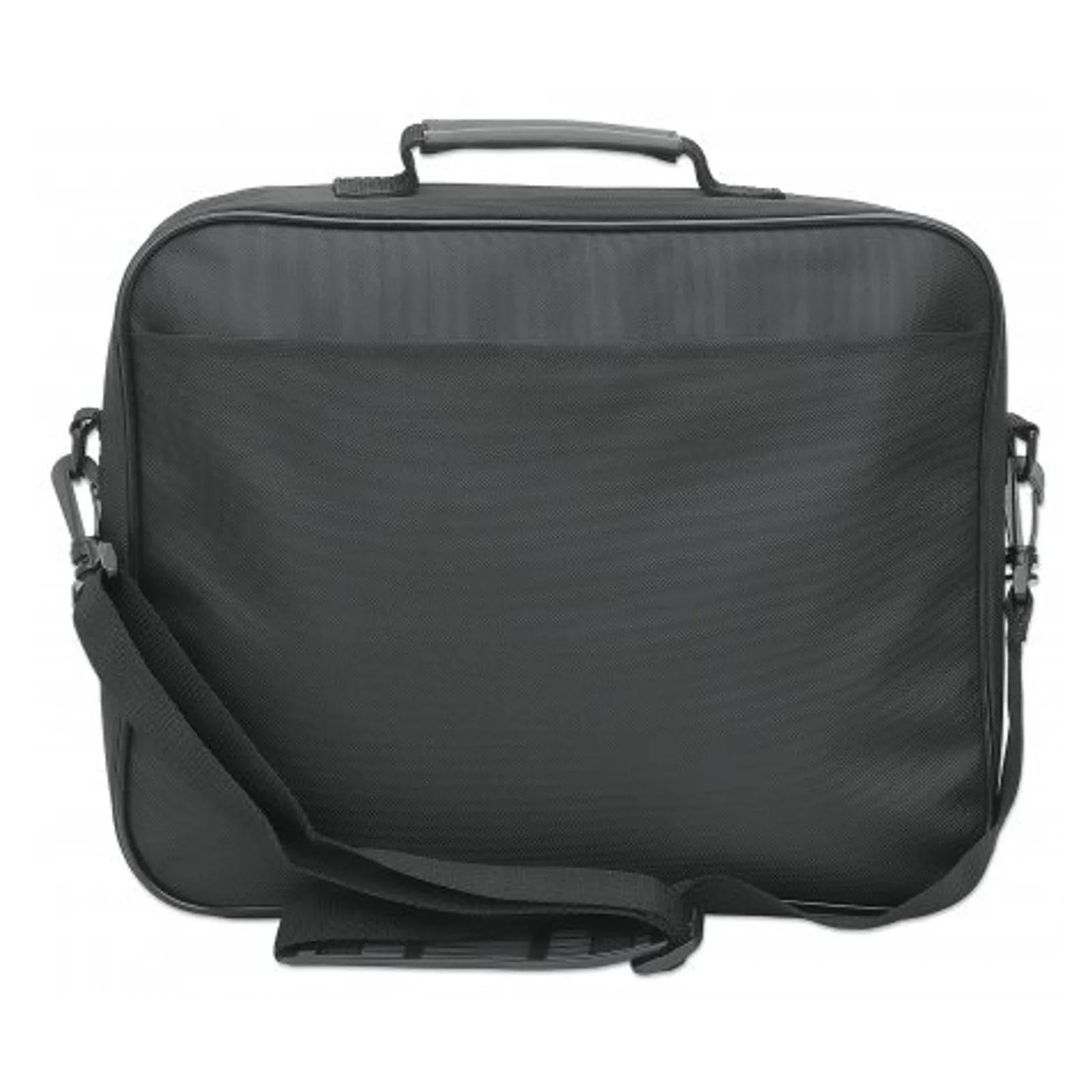 Manhattan Sacoche PC portable Cambridge 14,1", clamshell, noire, ÉCONOMIQUE, poche accessoires, compartiment documents, bandoulière amovible, équiv. Targus CN313/CN414EU, garantie 3 ans