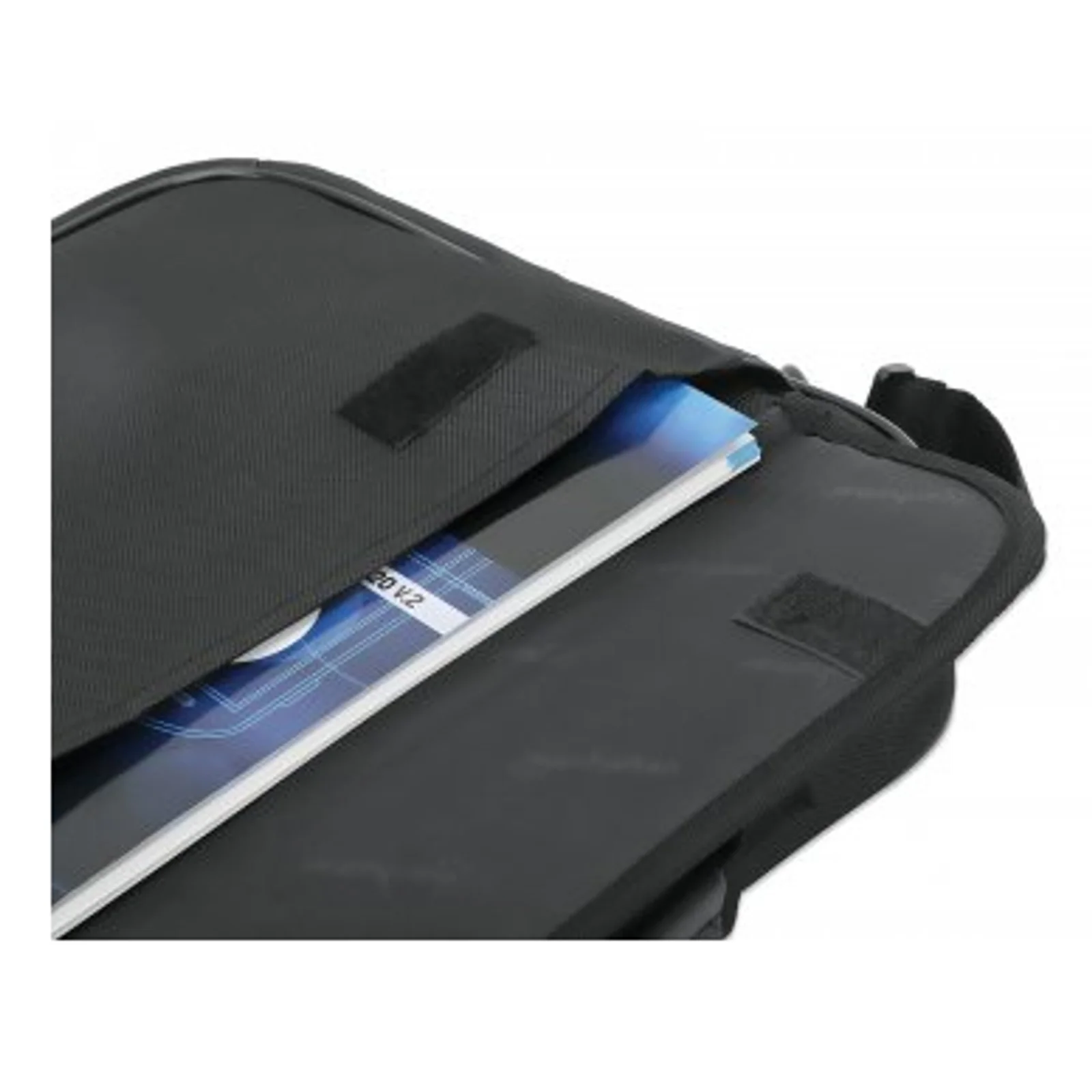 Manhattan Sacoche PC portable Cambridge 14,1", clamshell, noire, ÉCONOMIQUE, poche accessoires, compartiment documents, bandoulière amovible, équiv. Targus CN313/CN414EU, garantie 3 ans