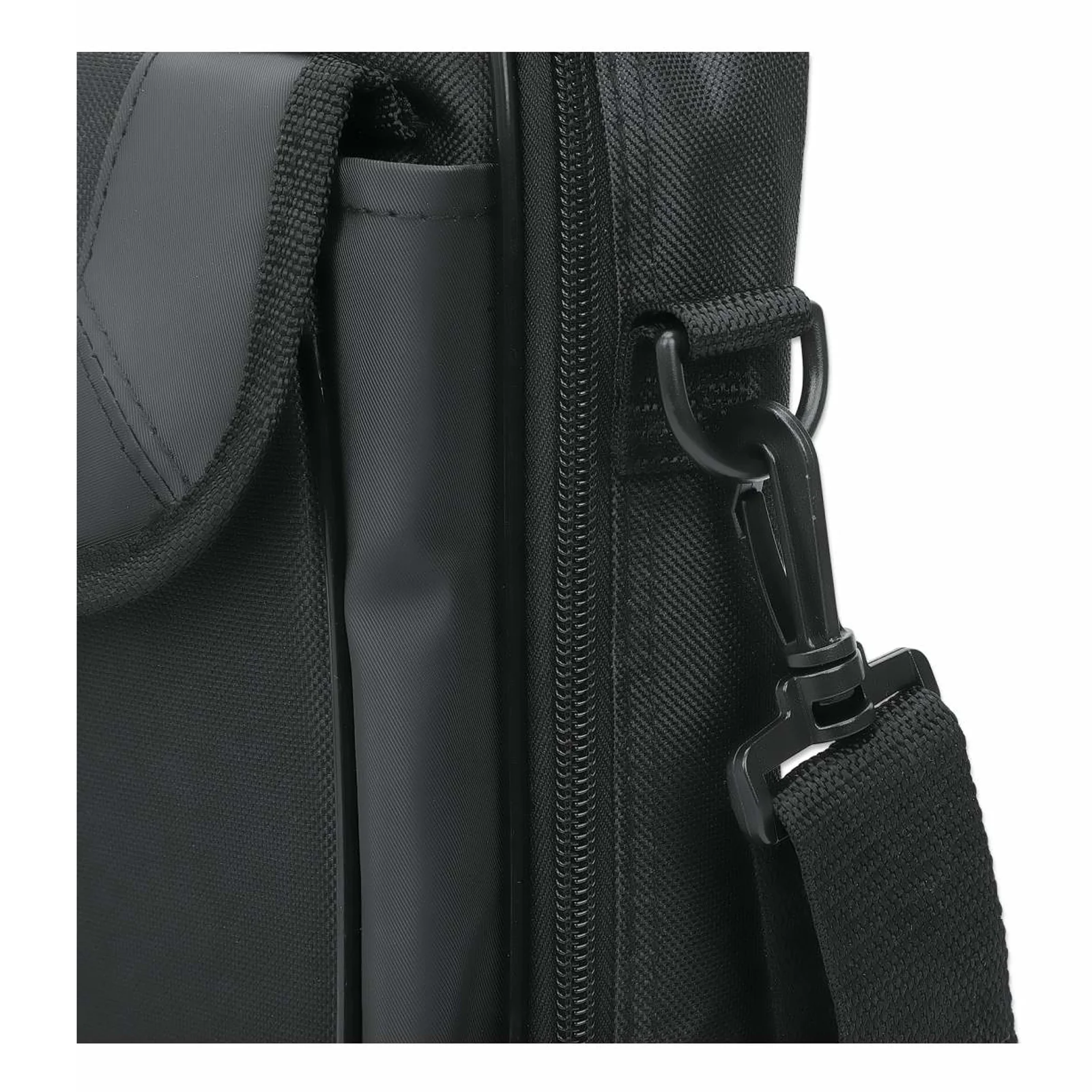 Manhattan Sacoche PC portable Cambridge 14,1", clamshell, noire, ÉCONOMIQUE, poche accessoires, compartiment documents, bandoulière amovible, équiv. Targus CN313/CN414EU, garantie 3 ans
