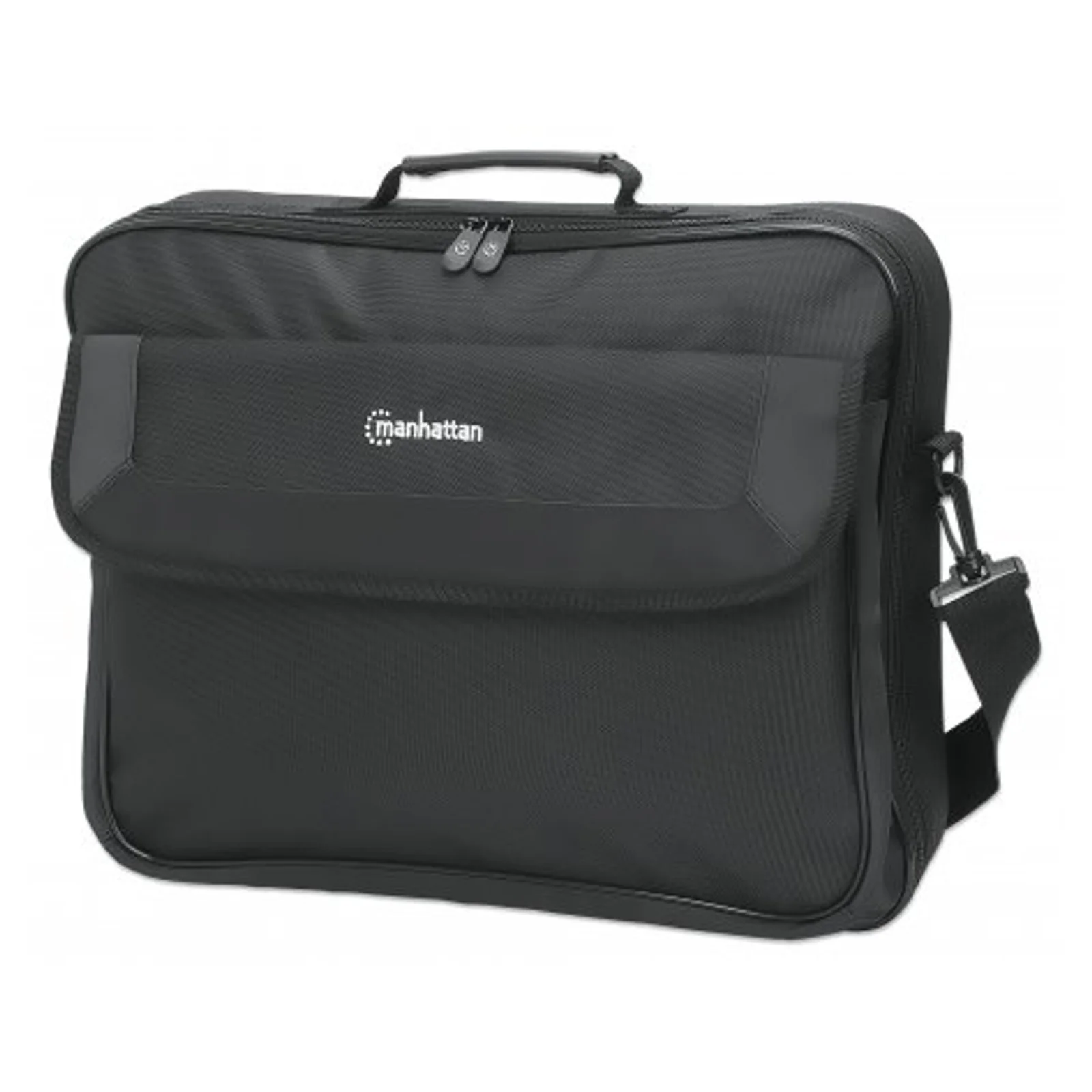 Sacoche PC portable Cambridge 17,3", clamshell, noire, ÉCONOMIQUE, poche accessoires, compartiment documents, bandoulière amovible, équiv. Targus CN418EU, garantie 3 ans