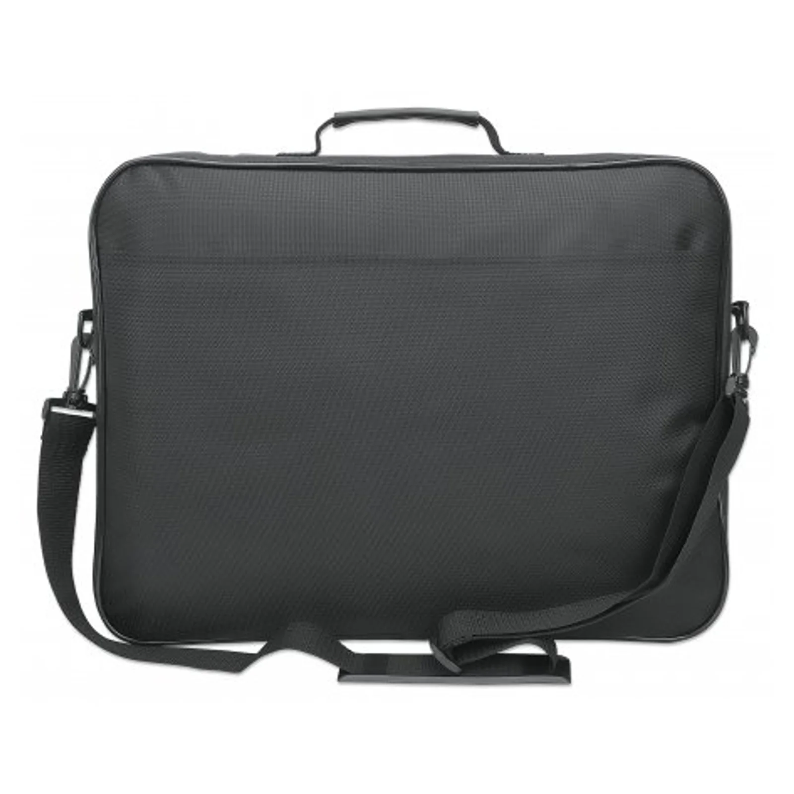 Manhattan Sacoche PC portable Cambridge 17,3", clamshell, noire, ÉCONOMIQUE, poche accessoires, compartiment documents, bandoulière amovible, équiv. Targus CN418EU, garantie 3 ans