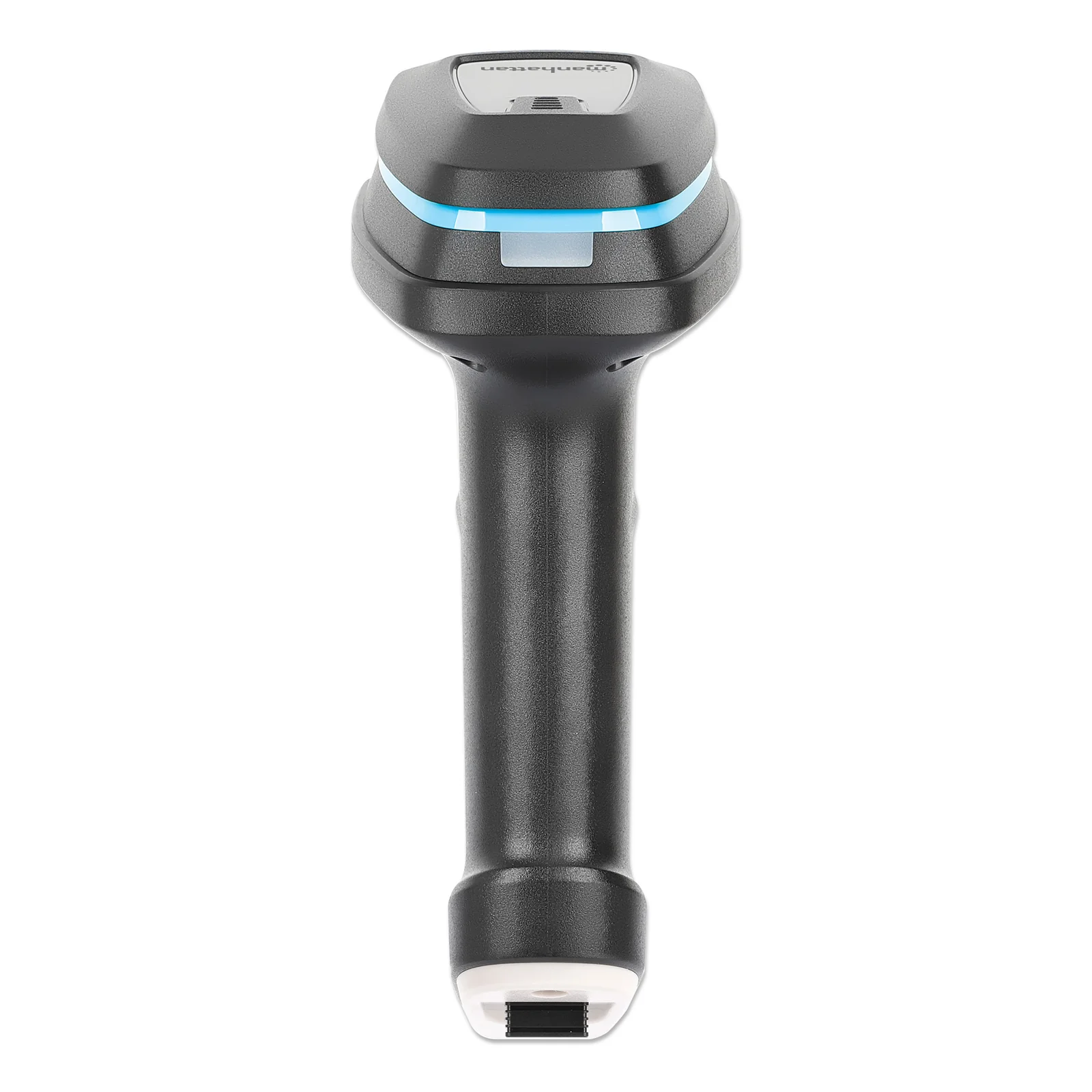Manhattan Scanner code-barres 2D sans fil, profondeur de lecture 250 mm, portée effective jusqu’à 80 m (ligne de vue), lumière ambiante max. 100 000 lux, noir, câble de charge USB-A vers USB-C (1 m) inclus, garantie 3 ans