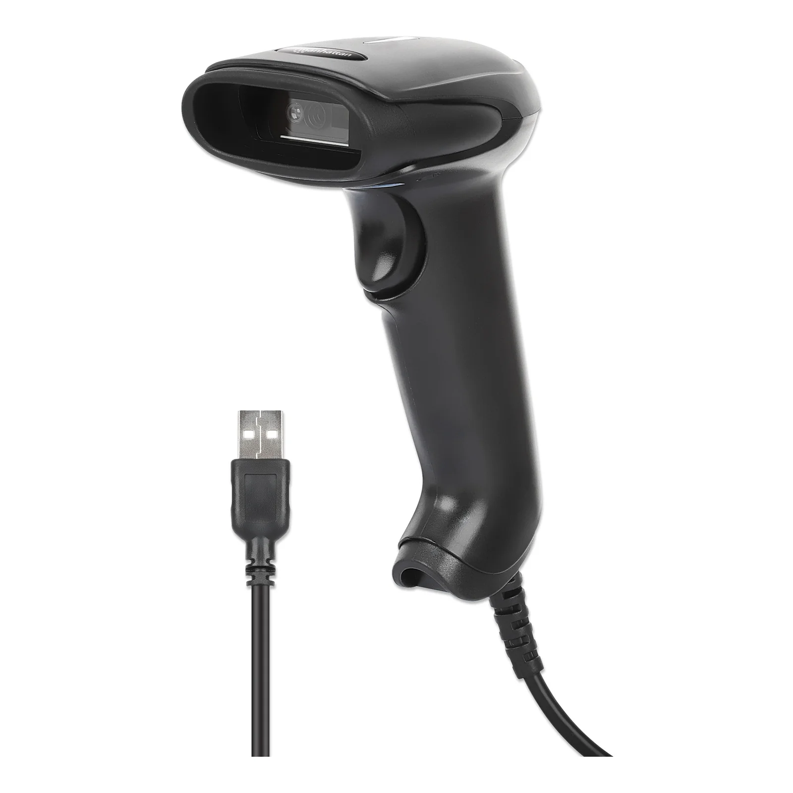 Scanner de codes-barres CCD filaire, USB, largeur de lecture 60 mm, câble 152 cm, luminosité ambiante max. 5 000 lux, noir, garantie 3 ans