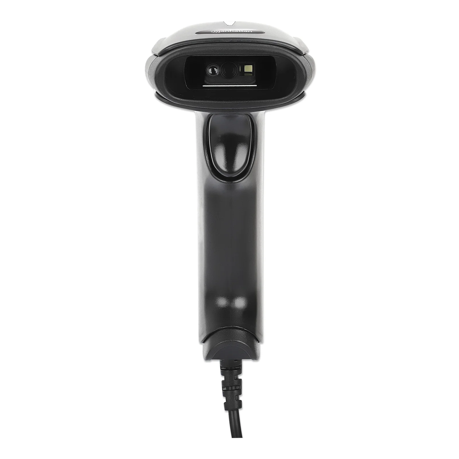 Manhattan Scanner de codes-barres CCD filaire, USB, largeur de lecture 60 mm, câble 152 cm, luminosité ambiante max. 5 000 lux, noir, garantie 3 ans