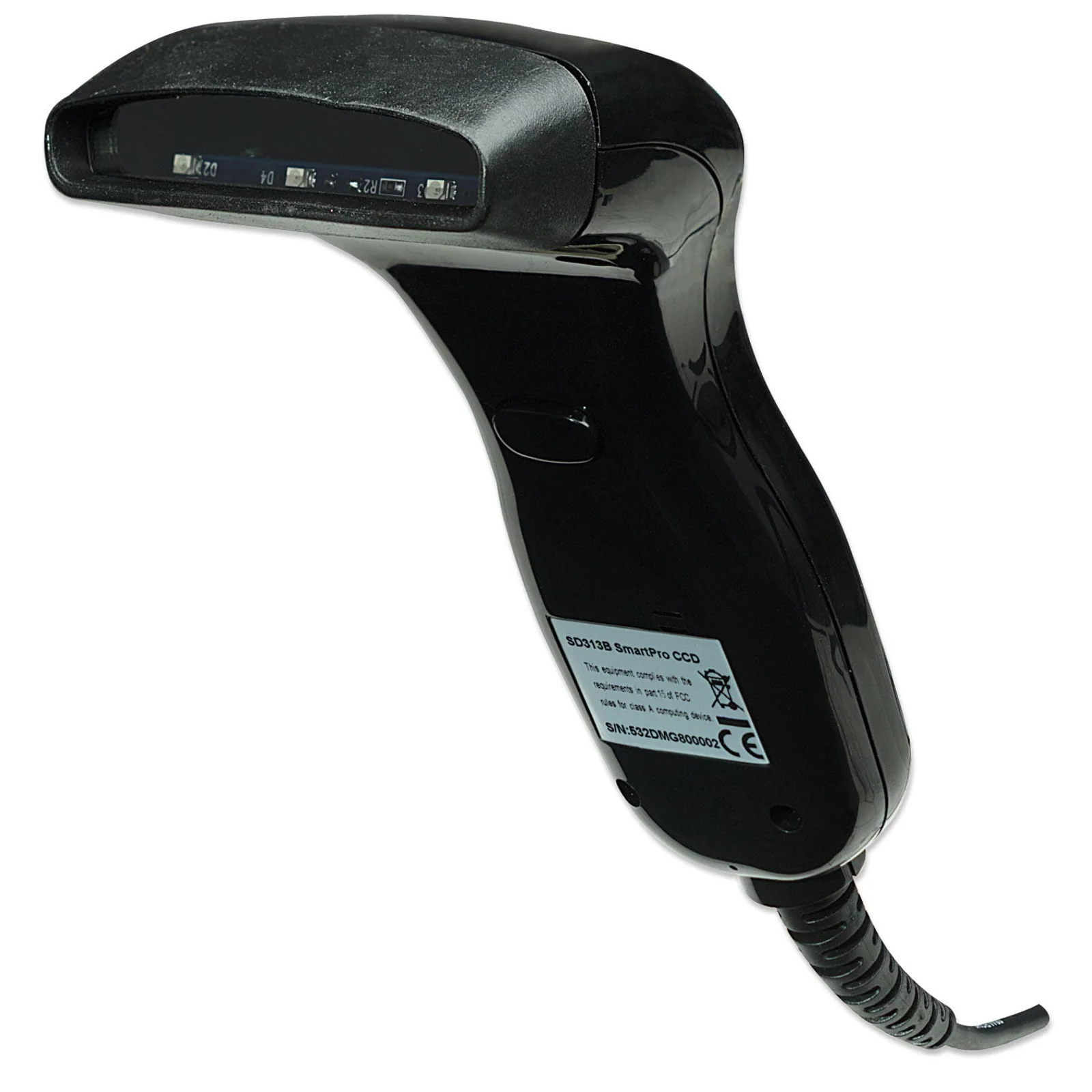 Scanner de codes-barres CCD filaire, USB, largeur de lecture 80 mm, câble 152 cm, luminosité ambiante max. 3 000 lux, noir, garantie 3 ans