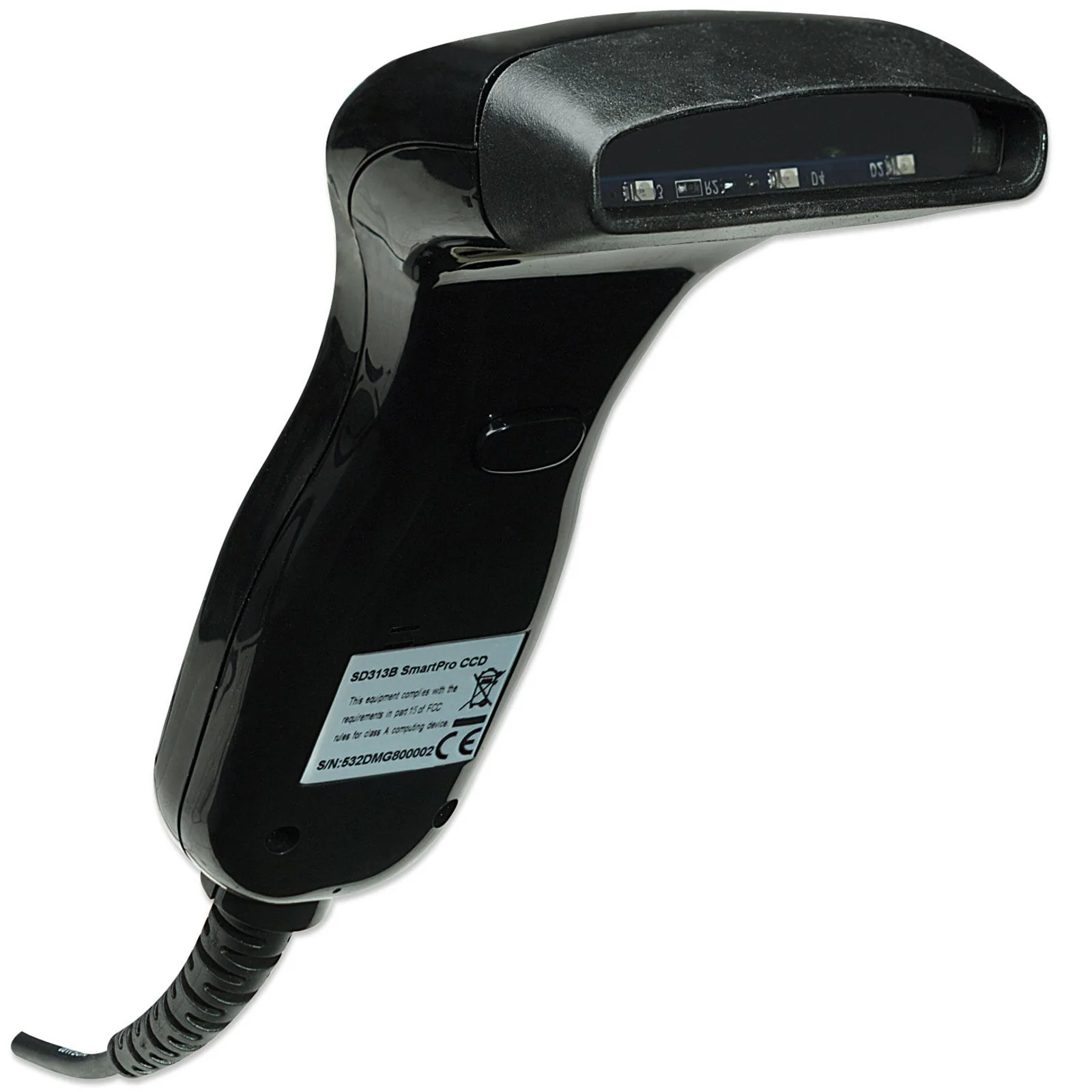Manhattan Scanner de codes-barres CCD filaire, USB, largeur de lecture 80 mm, câble 152 cm, luminosité ambiante max. 3 000 lux, noir, garantie 3 ans