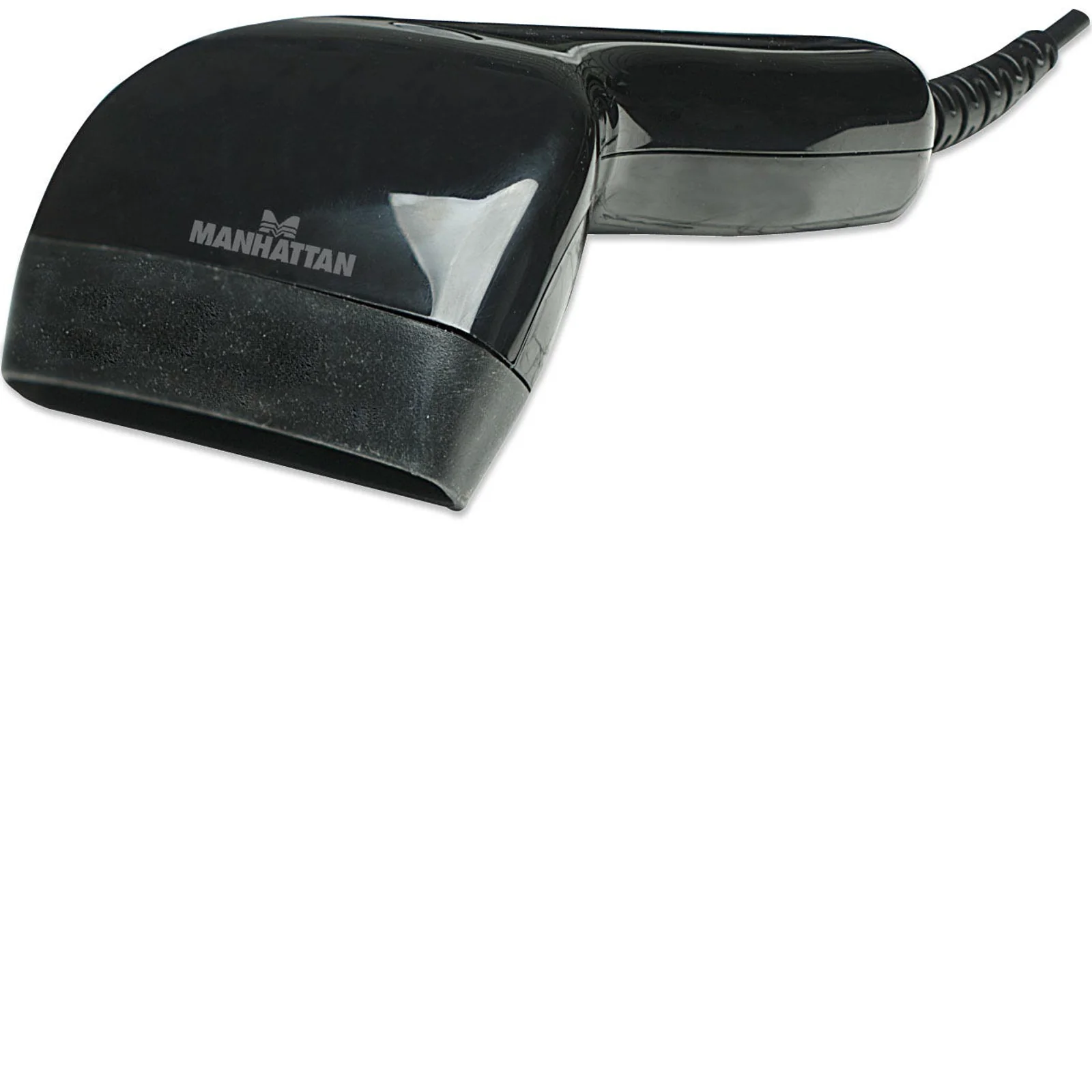 Manhattan Scanner de codes-barres CCD filaire, USB, largeur de lecture 80 mm, câble 152 cm, luminosité ambiante max. 3 000 lux, noir, garantie 3 ans