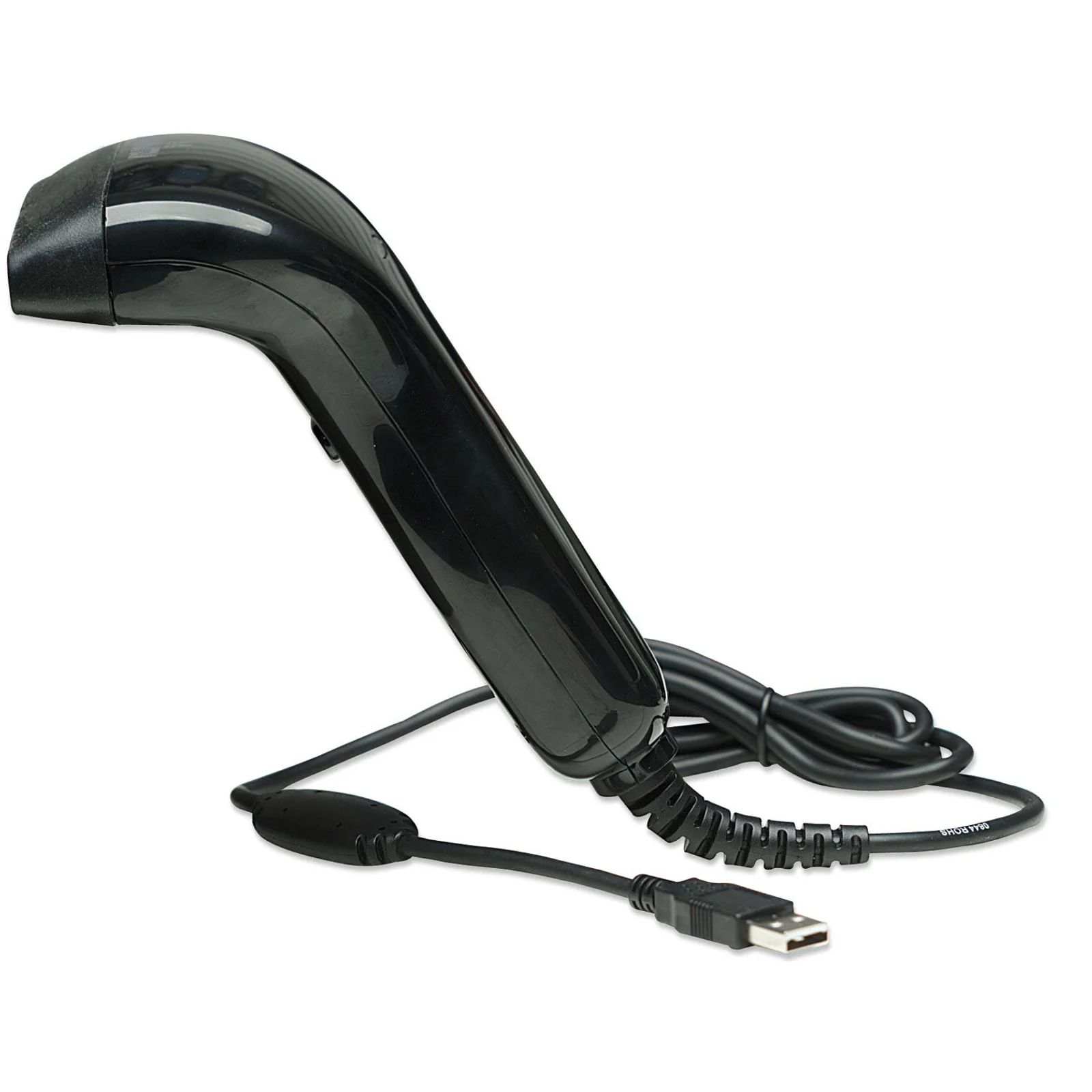 Manhattan Scanner de codes-barres CCD filaire, USB, largeur de lecture 80 mm, câble 152 cm, luminosité ambiante max. 3 000 lux, noir, garantie 3 ans