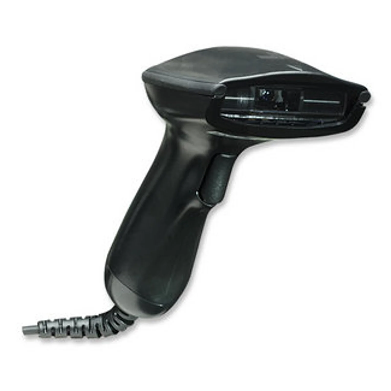 Scanner de codes-barres CCD portable longue portée, USB, profondeur de lecture 500 mm, câble 1,5 m, lumière ambiante max. 30 000 lux, noir, garantie 3 ans