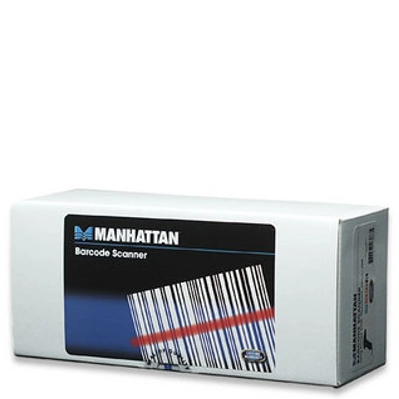 Manhattan Scanner de codes-barres CCD portable longue portée, USB, profondeur de lecture 500 mm, câble 1,5 m, lumière ambiante max. 30 000 lux, noir, garantie 3 ans