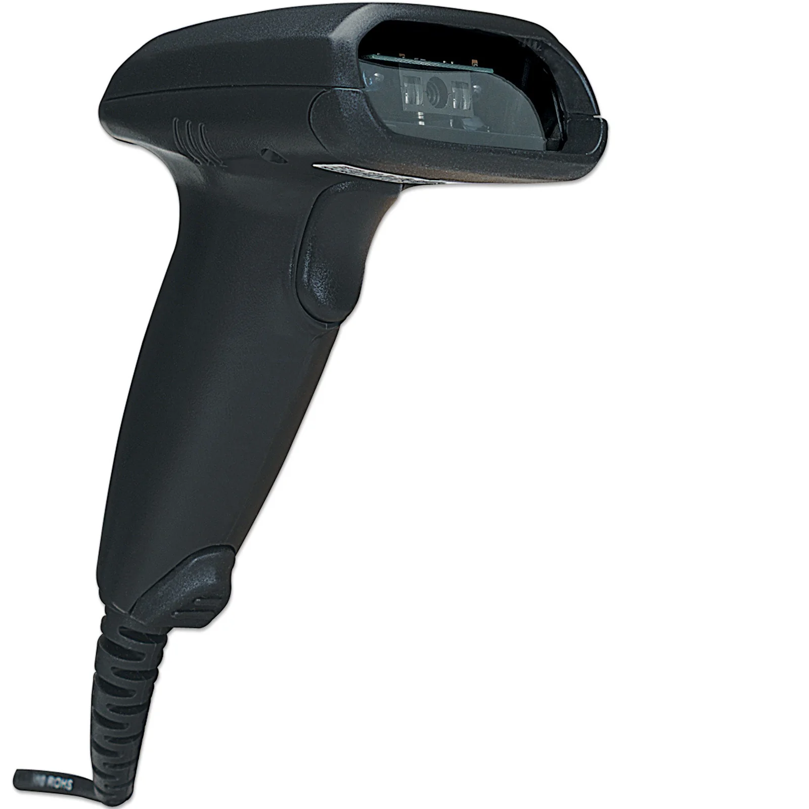 Manhattan Scanner de codes-barres CCD portable longue portée, USB, profondeur de lecture 500 mm, câble 1,5 m, lumière ambiante max. 10 000 lux, noir, garantie 3 ans