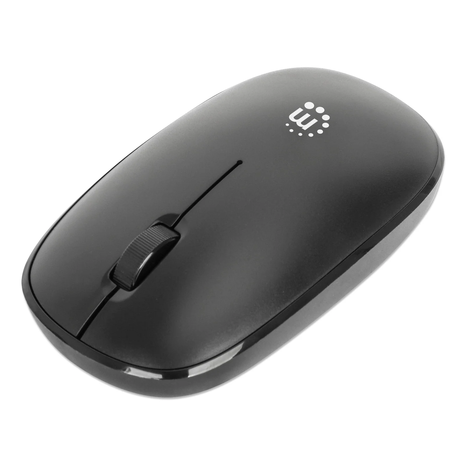 Souris optique sans fil MW3050, noire, 1200 dpi, 2,4 GHz (jusqu’à 10 m), USB, ambidextre, 3 boutons avec molette, récepteur USB-A nano, pile AA incluse, garantie 3 ans