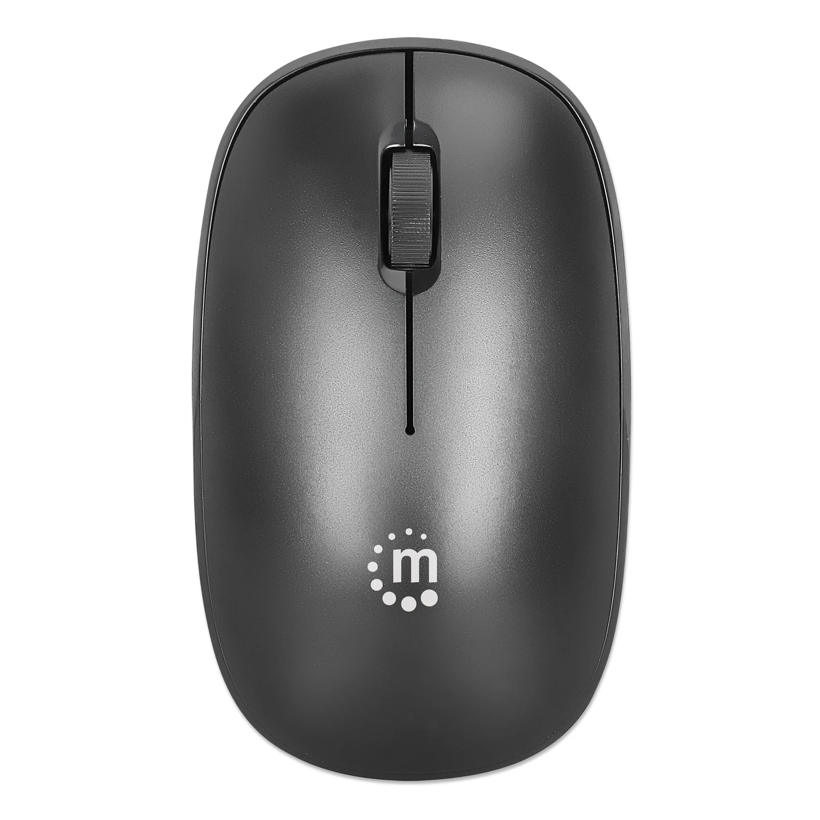 Manhattan Souris optique sans fil MW3050, noire, 1200 dpi, 2,4 GHz (jusqu’à 10 m), USB, ambidextre, 3 boutons avec molette, récepteur USB-A nano, pile AA incluse, garantie 3 ans