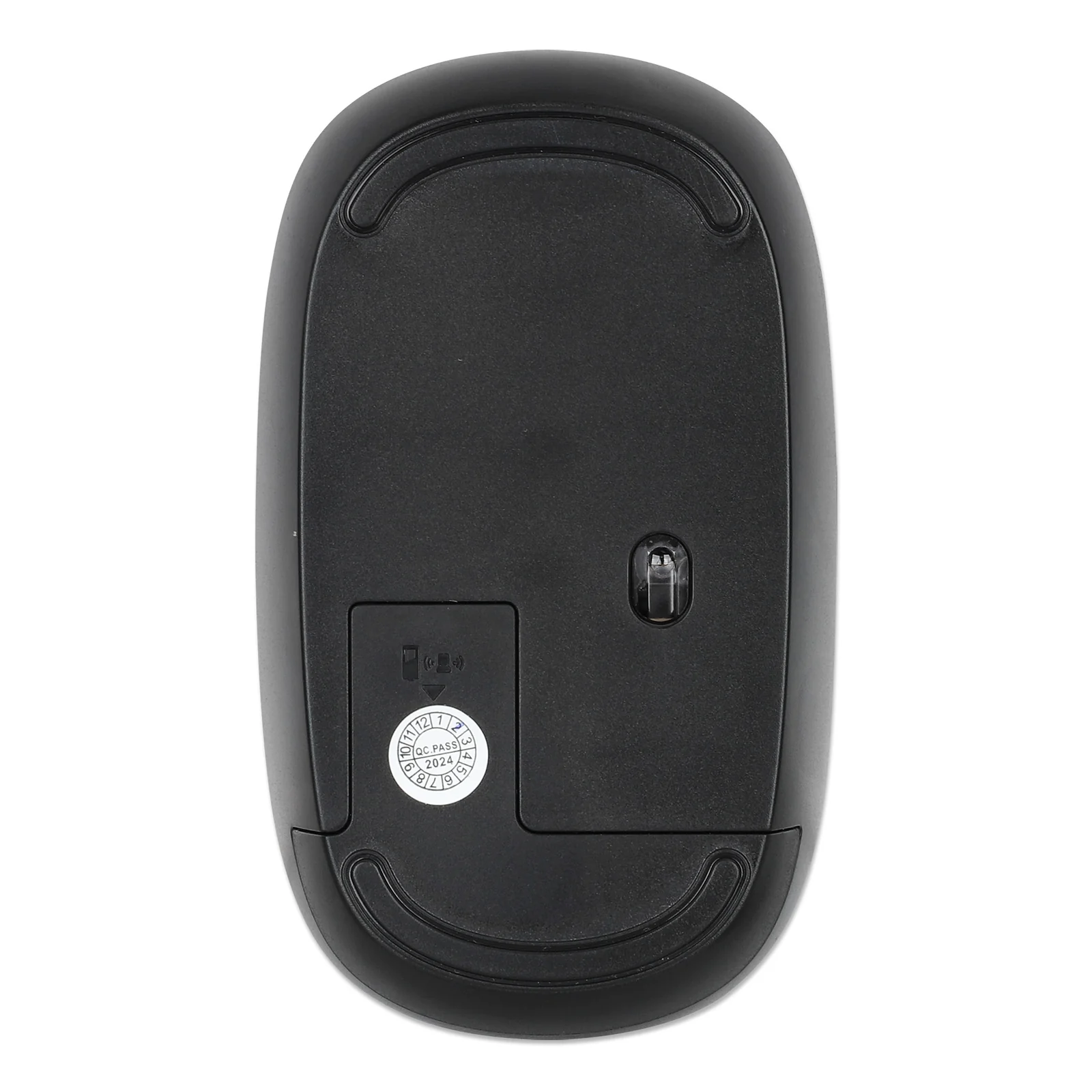 Manhattan Souris optique sans fil MW3050, noire, 1200 dpi, 2,4 GHz (jusqu’à 10 m), USB, ambidextre, 3 boutons avec molette, récepteur USB-A nano, pile AA incluse, garantie 3 ans