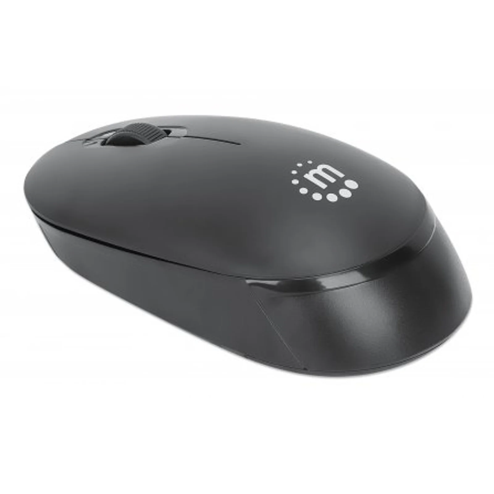 Manhattan Souris sans fil Performance III, noire, 1000 dpi, 2,4 GHz (jusqu’à 10 m), USB, optique, ambidextre, 3 boutons avec molette, nano récepteur USB, pile AA non incluse, garantie 3 ans