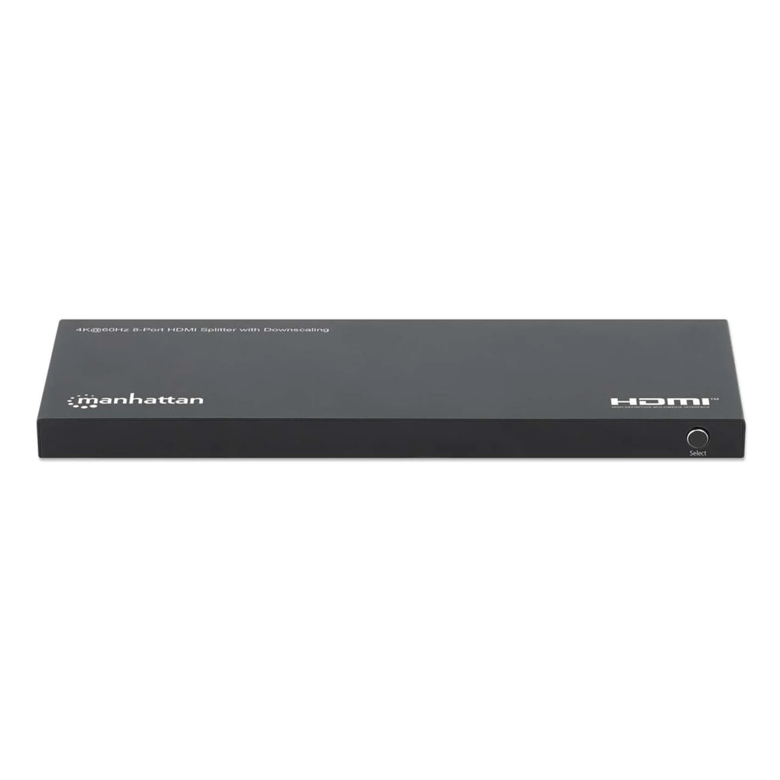 Manhattan Splitter HDMI 8 ports 4K@60 Hz avec downscaling, 1 entrée vers 8 sorties (1×8), 18 Gbps, sélecteur EDID pour downscaling, noir