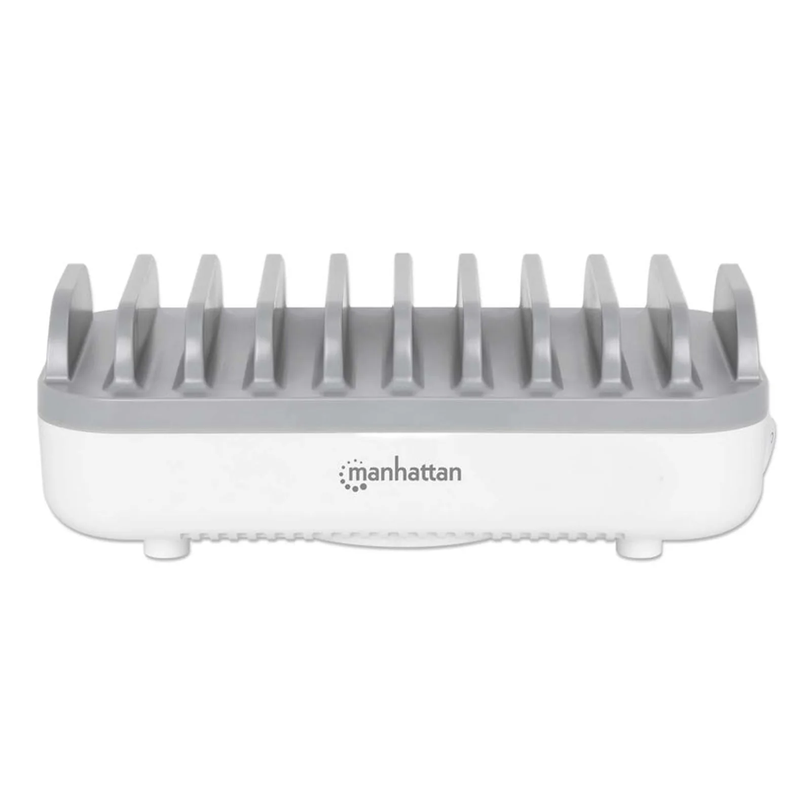 Manhattan Station de charge USB-C à 10 ports, sortie USB-C : 10 × 20 W, puissance maximale de 200 W, alimentation secteur, inclut adaptateurs US/EU/UK