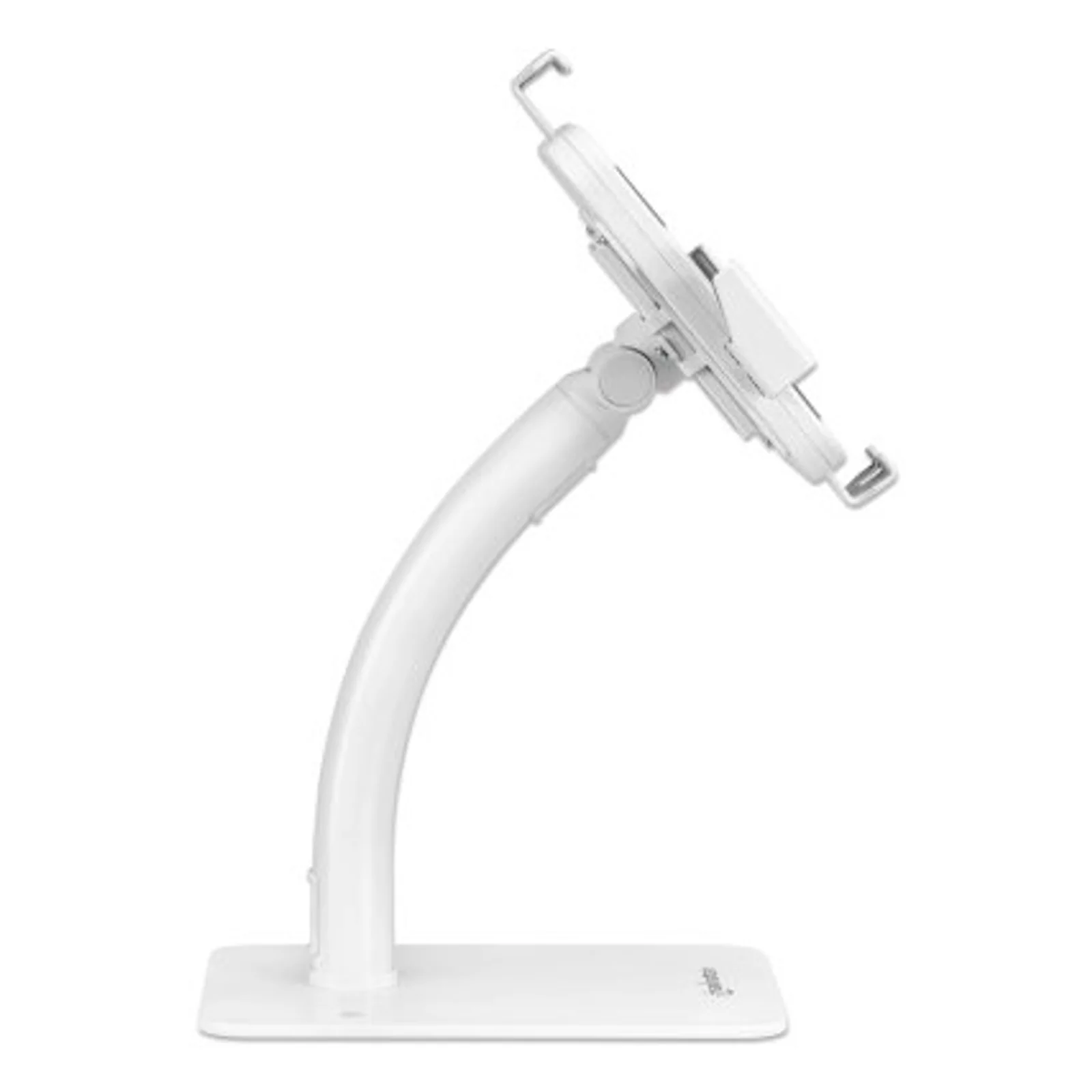 Manhattan Support antivol de bureau pour tablette/iPad, universel, rotation 360°, inclinaison +20° à -110°, verrouillable, blanc, tablettes 7,9"–11"