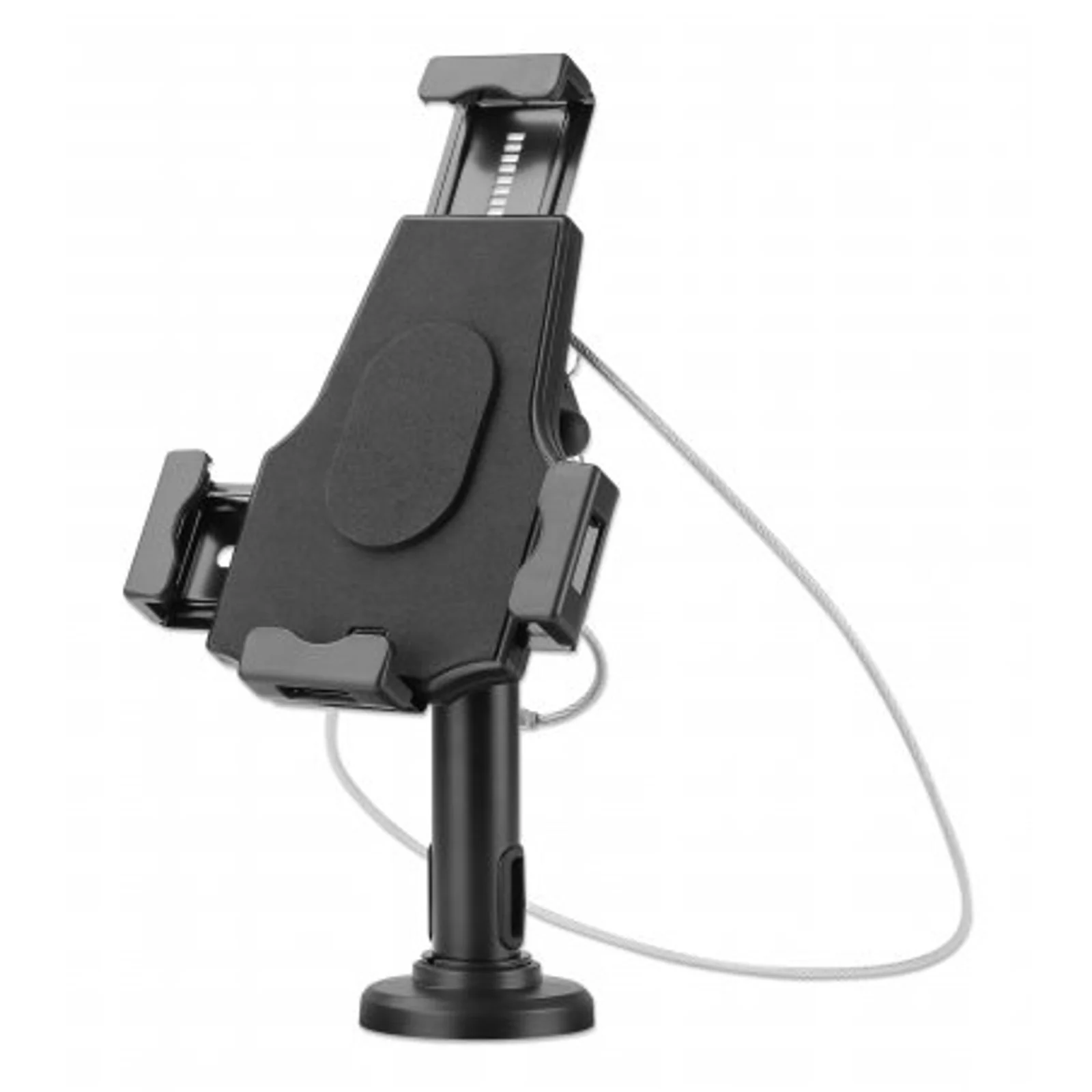 Support de bureau pour iPad et tablettes, verrouillable, montage mural possible, antivol, pour tablettes 7,9" à 10,5", rotation 360°, inclinaison ±70°, pivot 330°, noir