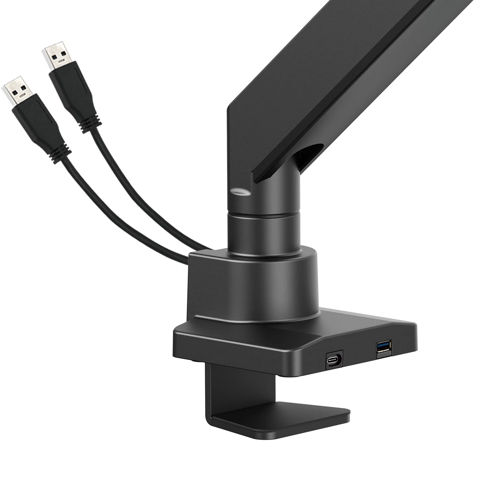 Manhattan Support de bureau pour TV/moniteurs (bras à vérin gaz à Bras articulé), écrans 13" à 42", fixation à l’arrière par pince ou passe-câble, Compatibilité VESA : de 75x75 à 200x200mm (vérifiez les dimensions des quatre trous de fixation à l’arrière), max 20kg
