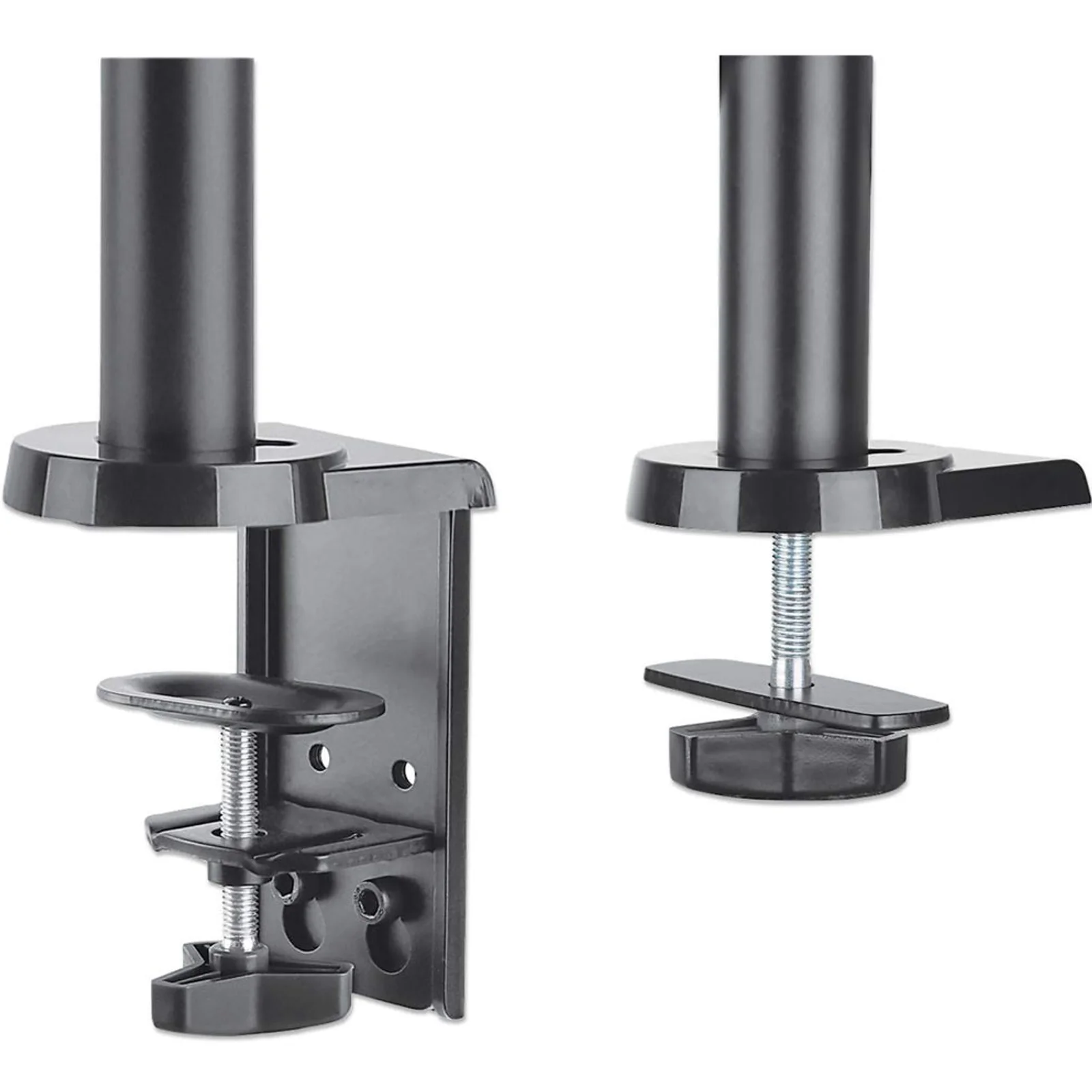 Manhattan Support de bureau TV/moniteur (Bras articulé à vérin à gaz), écrans 13"–27", pince ou passe-câble, Compatibilité VESA : 75x75 et 100x100 mm (vérifiez les dimensions des quatre trous de fixation à l’arrière), charge max. 8 kg