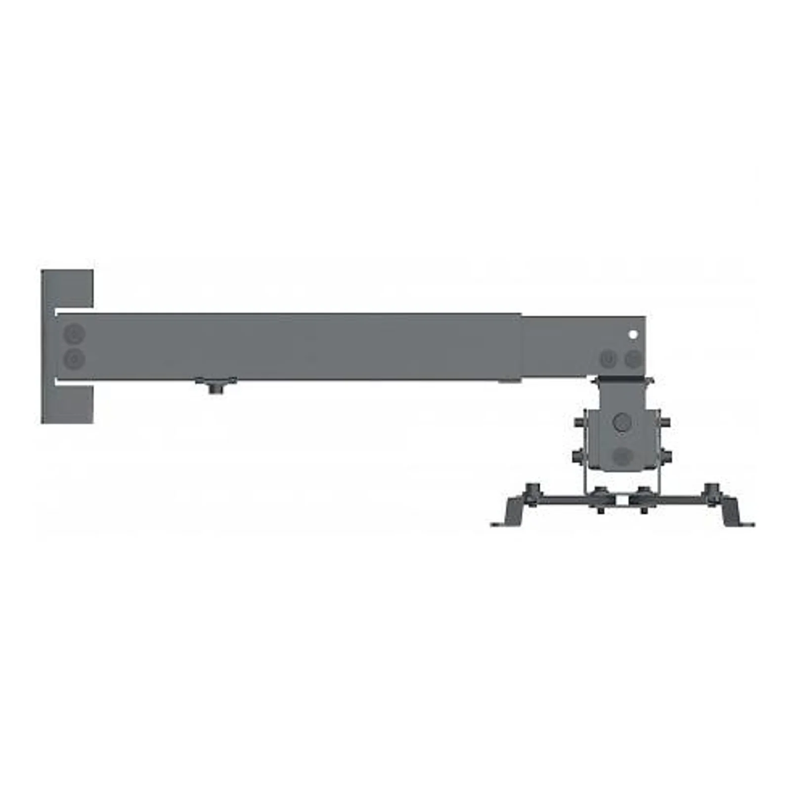 Manhattan Support de projecteur plafond/mur, inclinaison + pivot, hauteur 43–65 cm, charge max. 20 kg, noir