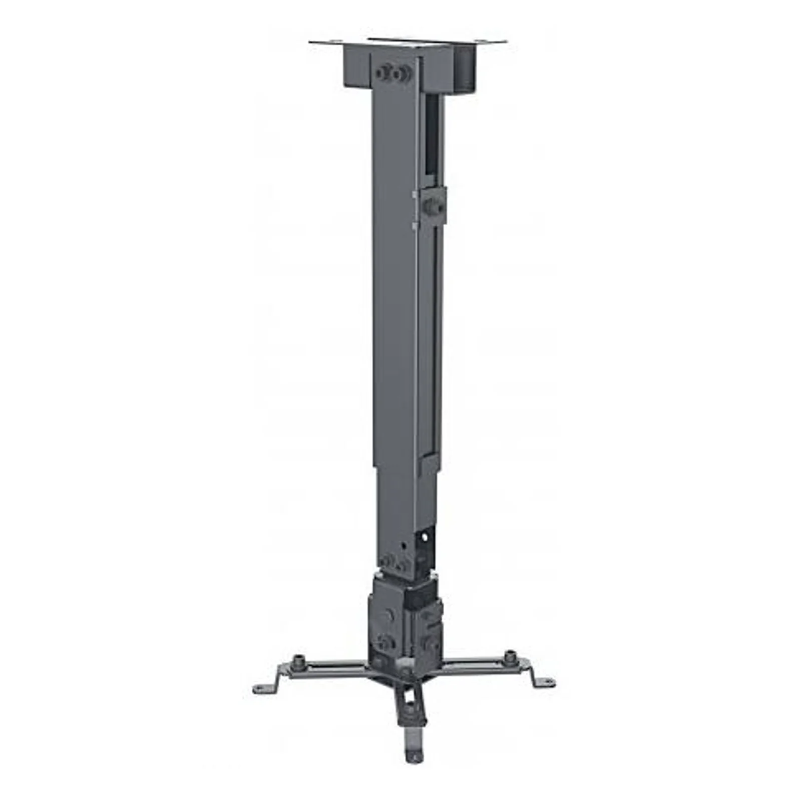 Manhattan Support de projecteur plafond/mur, inclinaison + pivot, hauteur 43–65 cm, charge max. 20 kg, noir
