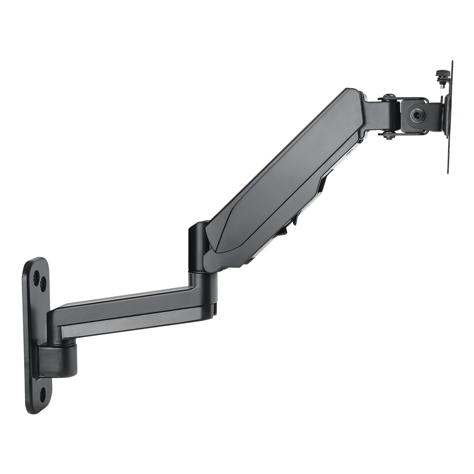 Manhattan Support mural pour TV/moniteurs (bras à ressort, 3 pivots), écrans 17" à 32", Compatibilité VESA : 75x75 et 100x100 mm (vérifiez les dimensions des quatre trous de fixation à l’arrière), charge max. 8 kg, noir