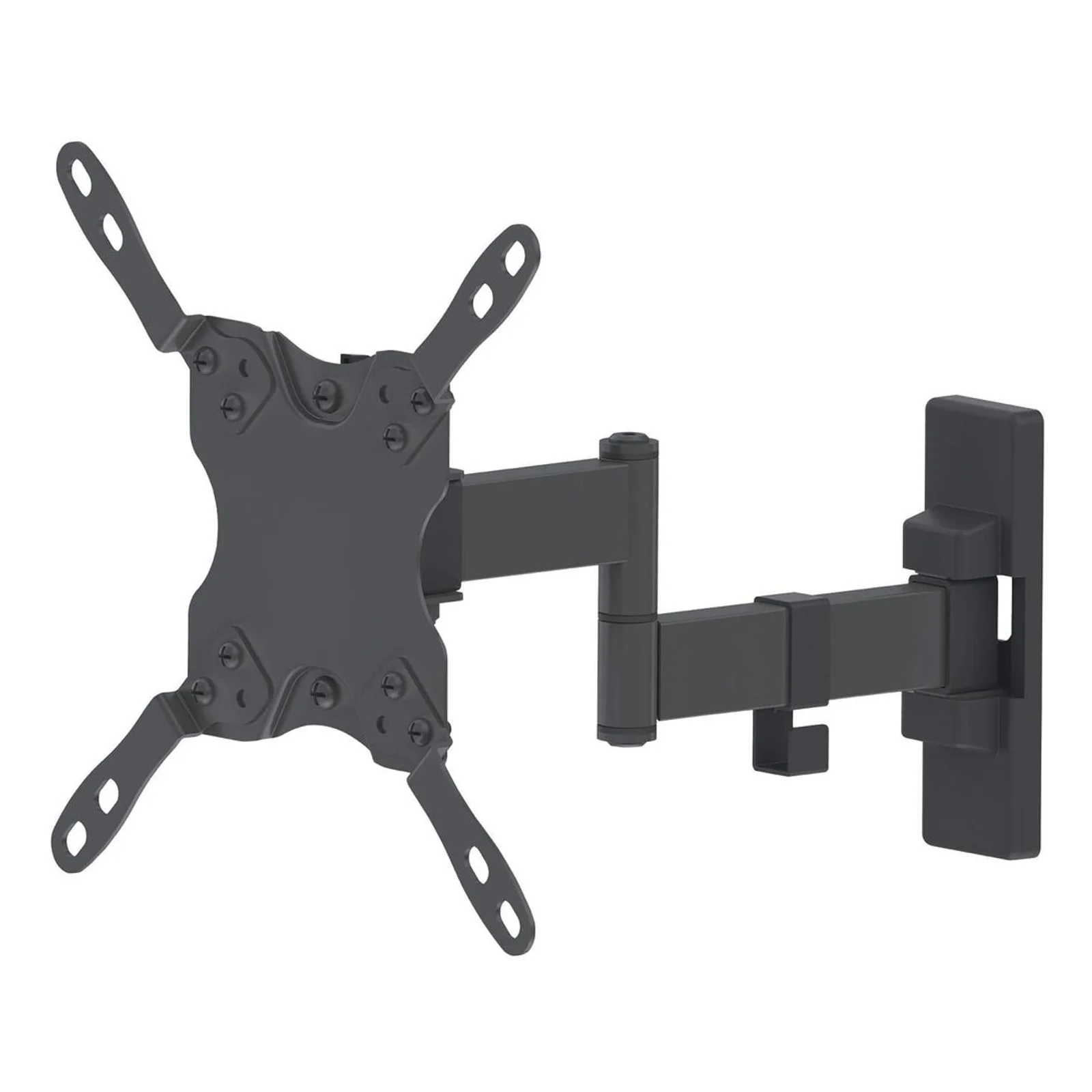 Support mural pour TV/moniteurs (Bras articulé), écrans 13" à 42", Compatibilité VESA : de 75x75 à 200x200 mm (vérifiez les dimensions des quatre trous de fixation à l’arrière), charge max. 20 kg, noir