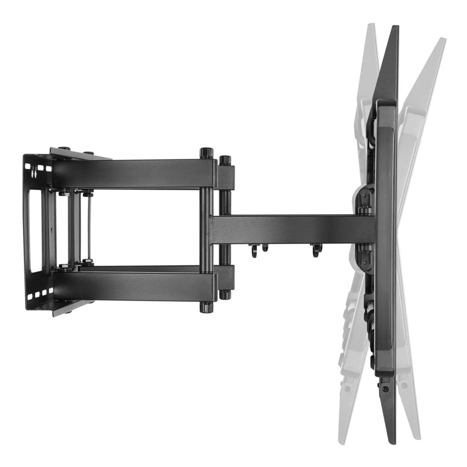 Manhattan Support mural pour TV/moniteurs (Bras articulé), écrans 37" à 100", Compatibilité VESA : de 200x200 à 900x600 mm (vérifiez les dimensions des quatre trous de fixation à l’arrière), charge max. 80 kg, noir