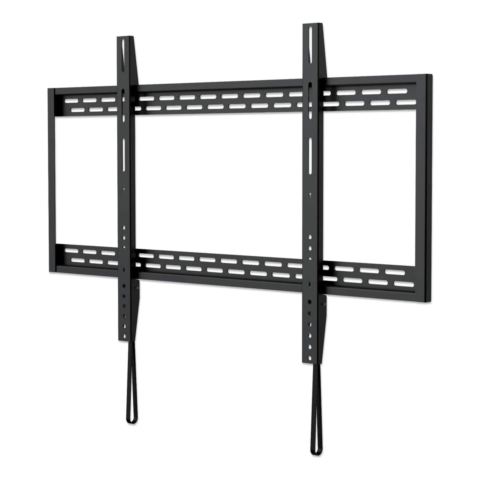 Support mural pour TV/moniteurs (fixe), écrans 60" à 100", Compatibilité VESA : de 200x200 à 900x600 mm (vérifiez les dimensions des quatre trous de fixation à l’arrière), charge max. 50 kg, noir