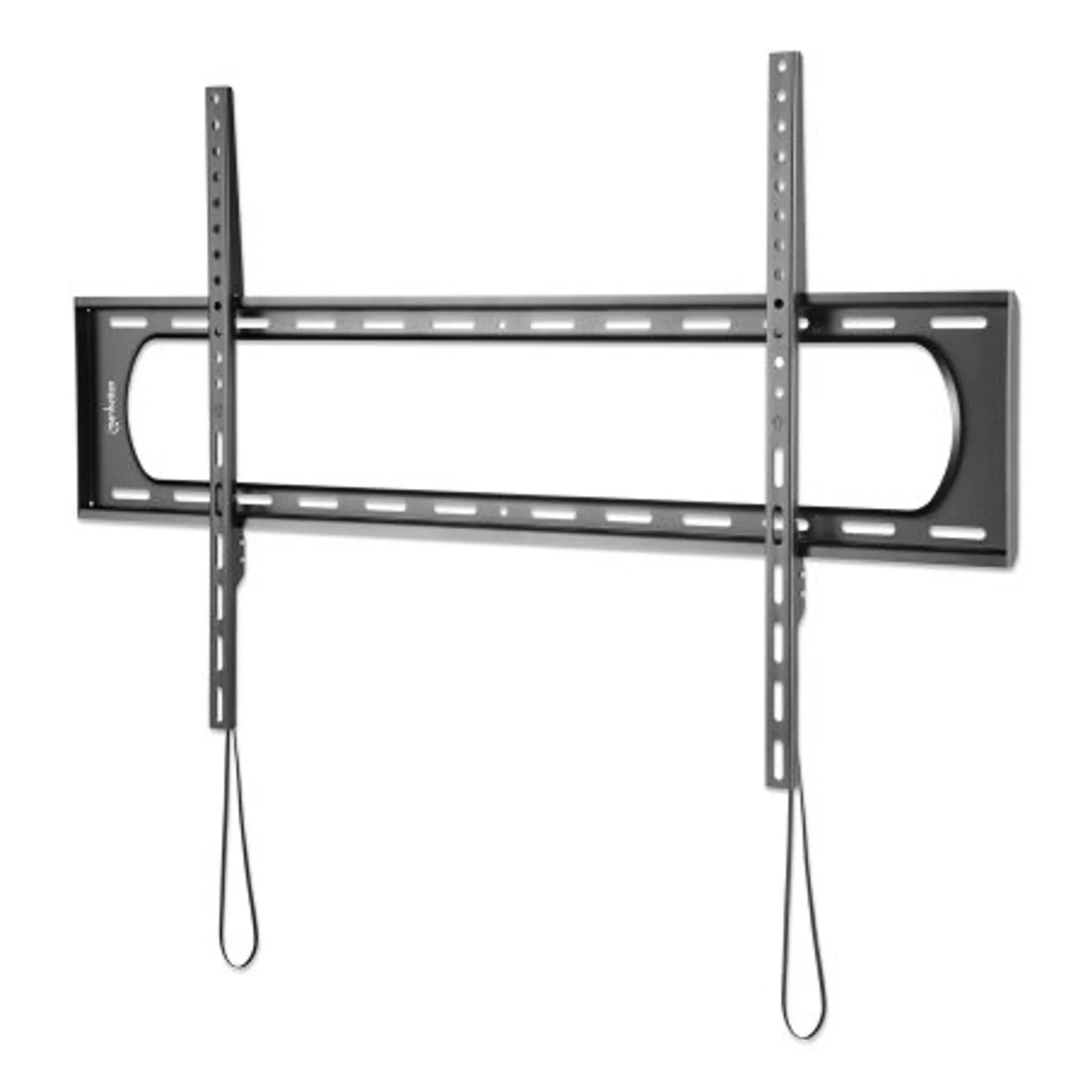 Support mural pour TV/moniteurs (fixe, profil bas), écrans 60" à 120", Compatibilité VESA : de 50x50 à 900x600 mm (vérifiez les dimensions des quatre trous de fixation à l’arrière), charge max. 120 kg, noir