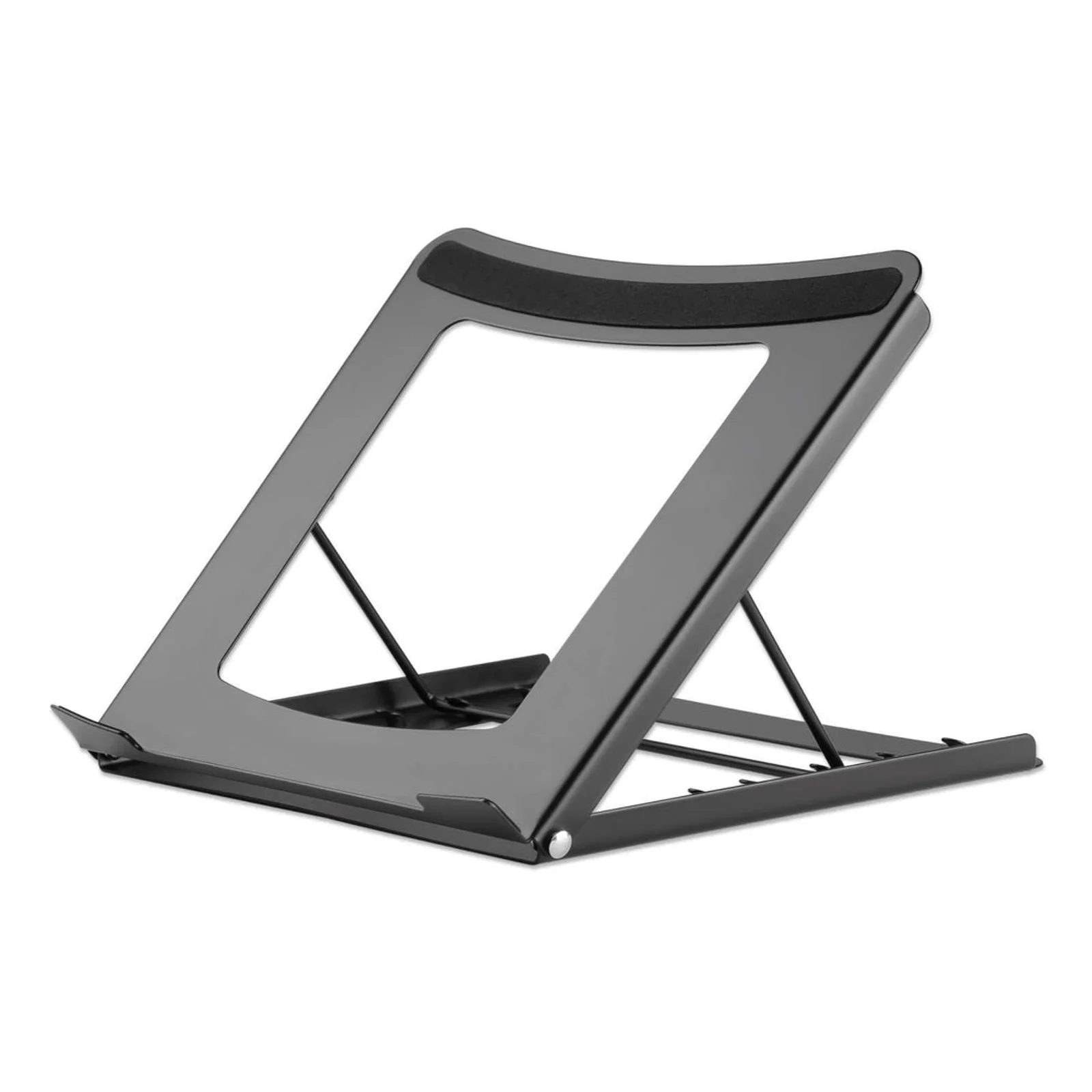 Support pour ordinateur portable et tablette, réglable (5 positions), jusqu’à 15,6", portable et léger, acier, noir