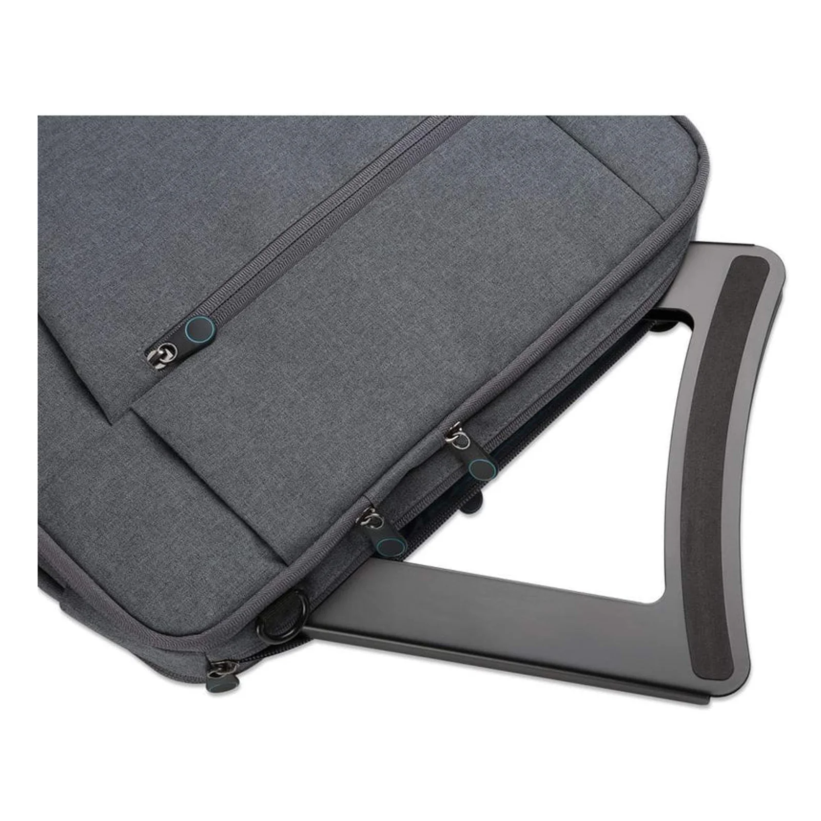 Manhattan Support pour ordinateur portable et tablette, réglable (5 positions), jusqu’à 15,6", portable et léger, acier, noir
