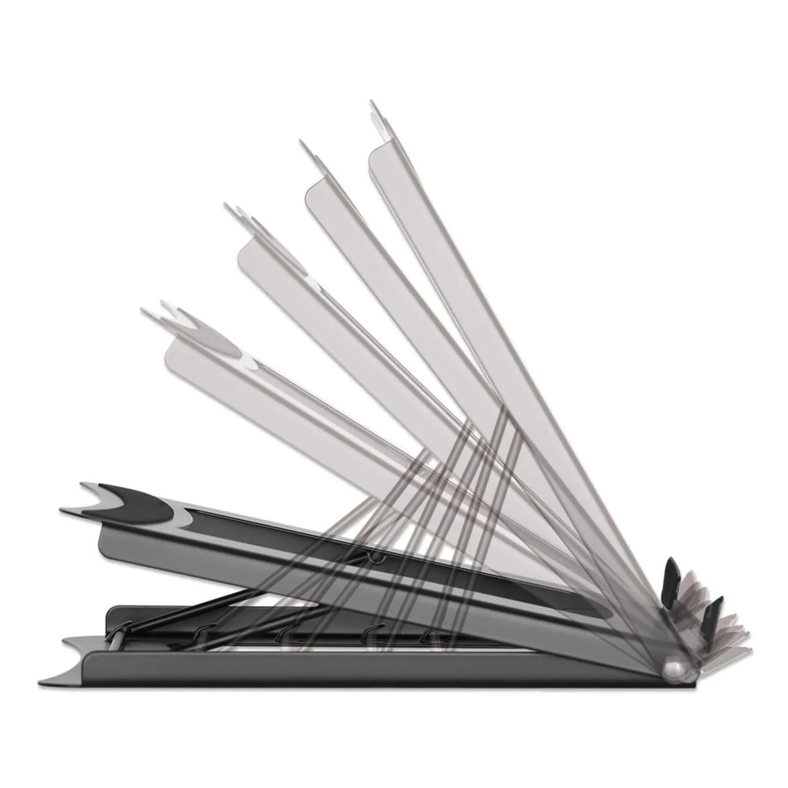 Manhattan Support pour ordinateur portable et tablette, réglable (5 positions), jusqu’à 15,6", portable et léger, acier, noir