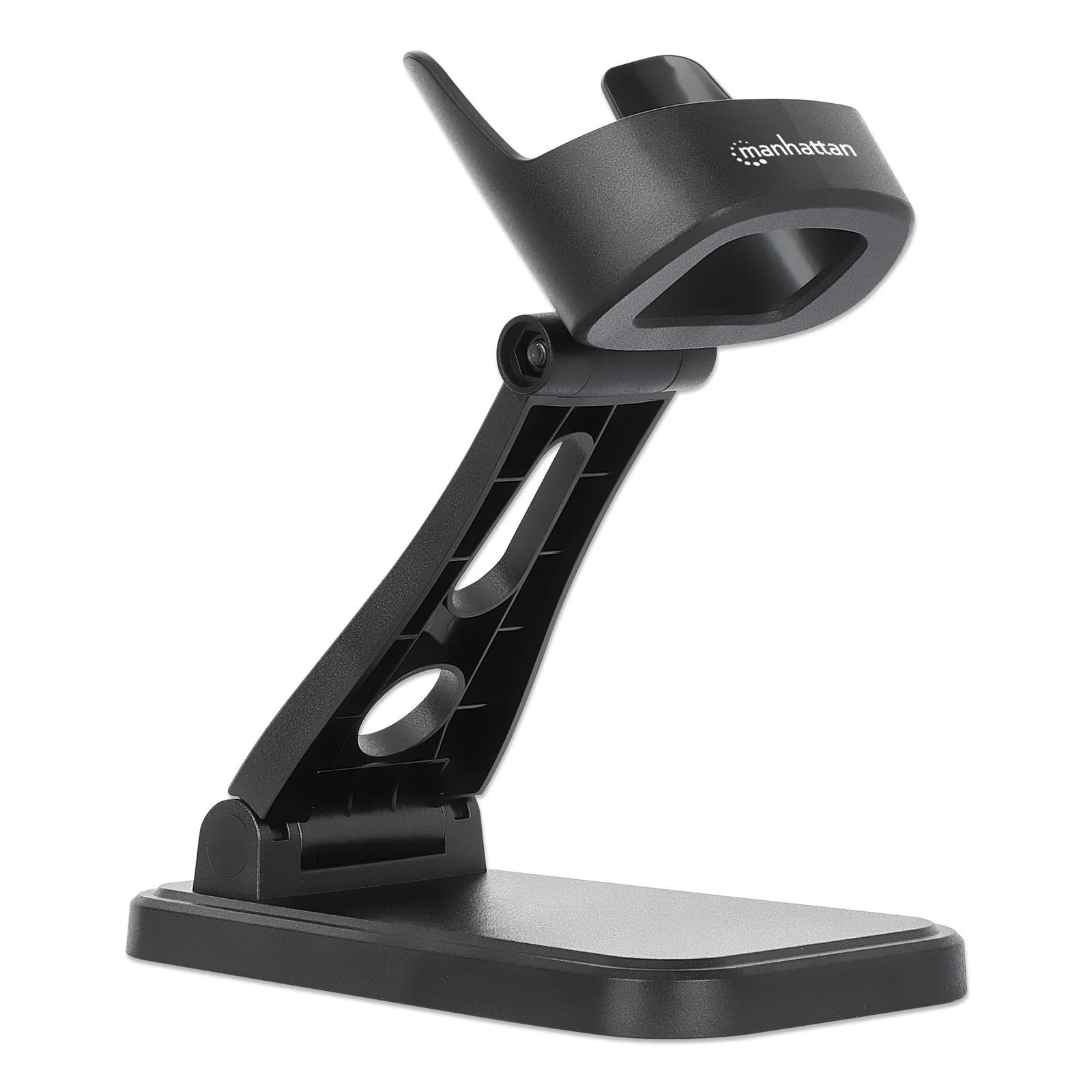 Manhattan Support réglable pour scanner codes-barres, hauteur et inclinaison réglables, compatible 153997/154116/154185, noir, garantie à vie